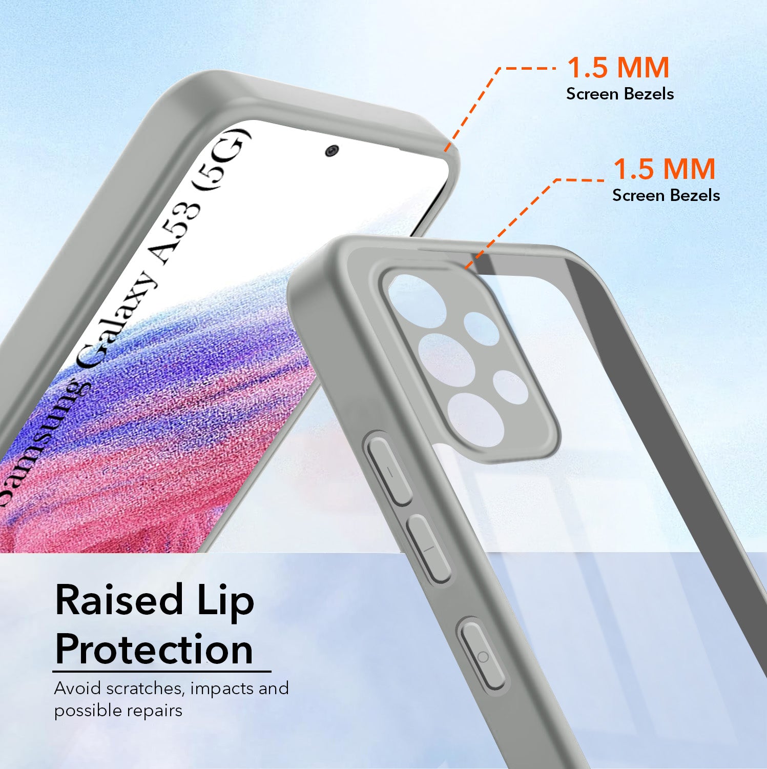 For Samsung Galaxy A53 5G Back Cover Case (Lifetime Anti Yellow | Anti Scratch | Crystal Clear Shockproof)