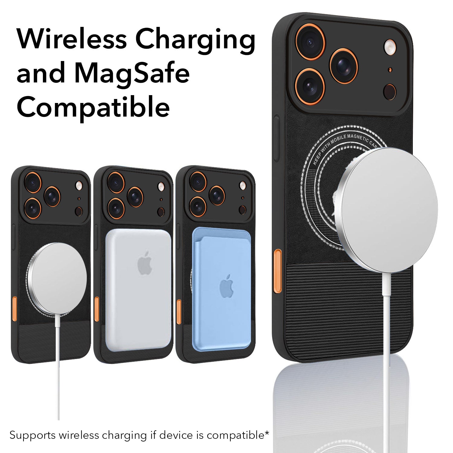 For Apple iPhone 17 Pro Back Cover Case PU Leather Finish (Professional Minimalist Texture | MagSafe Compatile | Camera Protection | Sleek Sober Formal)