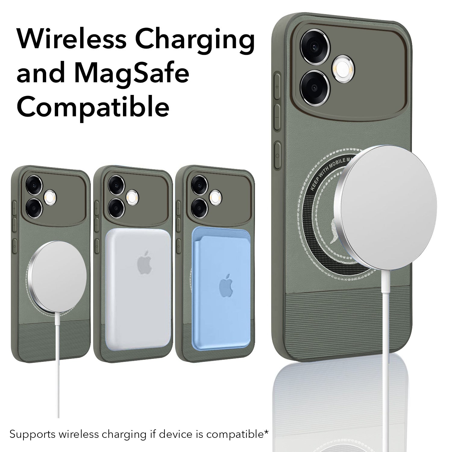 For Oppo F33 Pro 5G Back Cover Case PU Leather Finish (Professional Minimalist Texture | MagSafe Compatile | Camera Protection | Sleek Sober Formal)