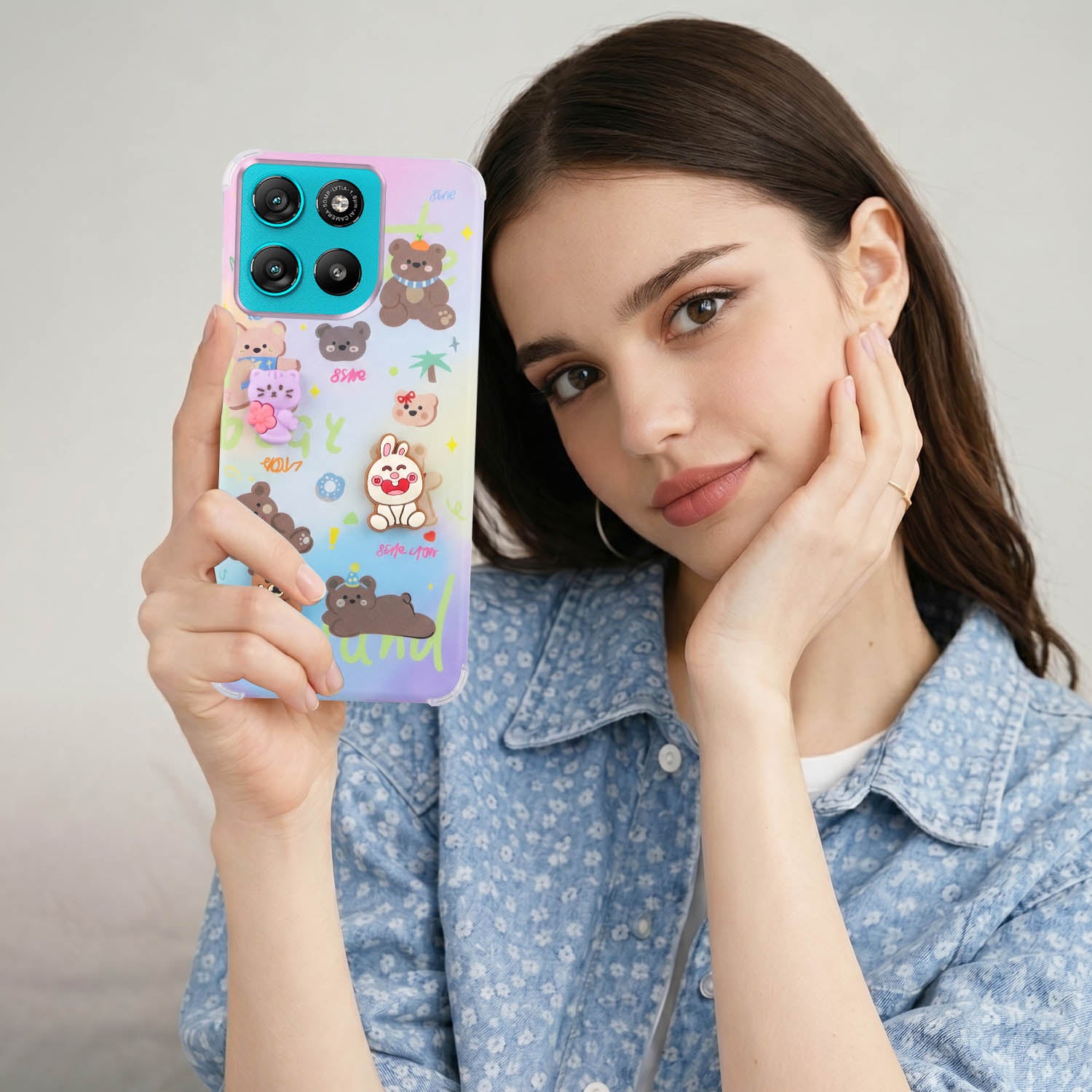 For Motorola Moto G67 Power | G57 Power Back Cover Case (3D Cute Cartoons | Hard Back Side Soft | Matte Premium Finish | HD Printing)