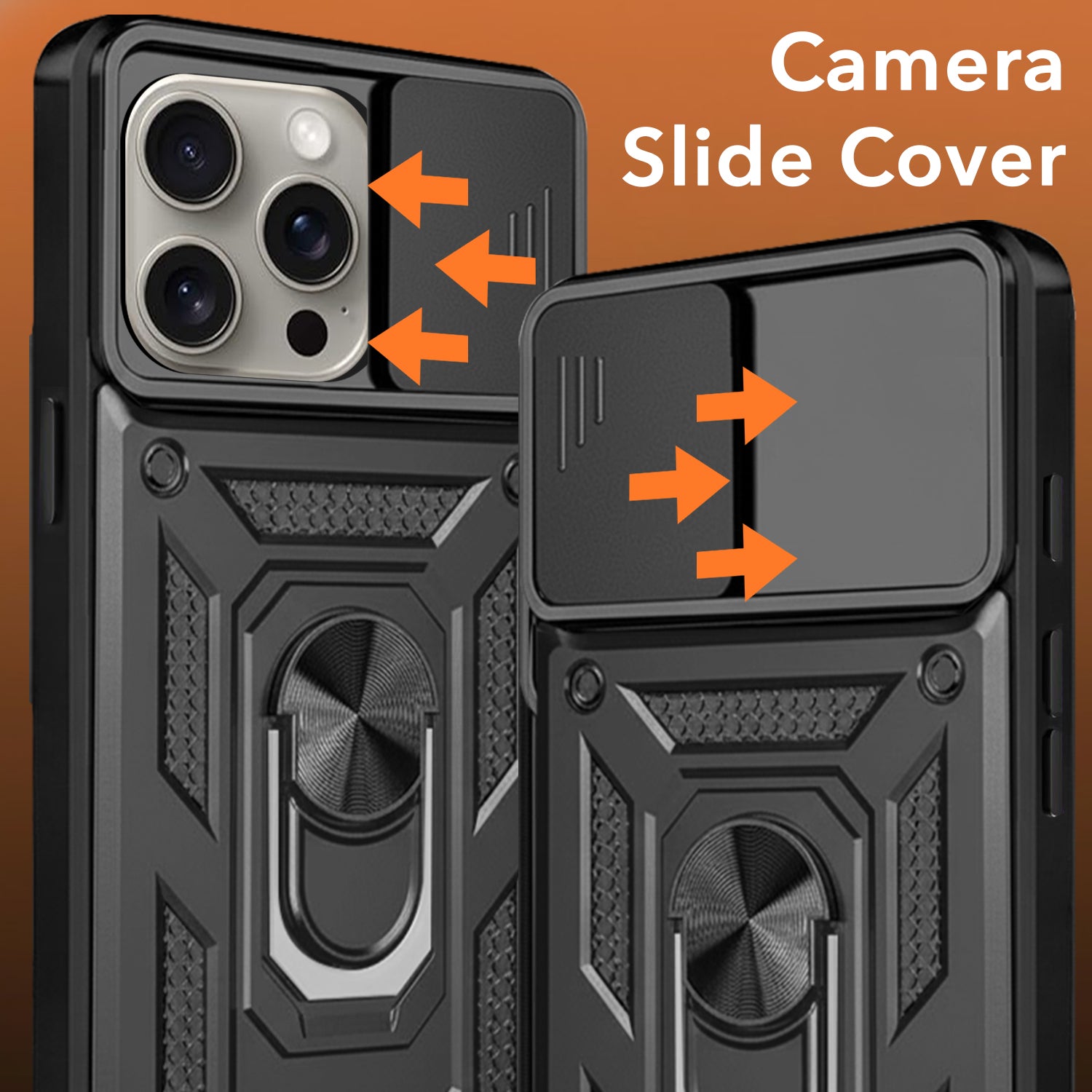 For iPhone 15 Pro Max Back Cover Case (Hybrid Dual Armor Polycarbonate)