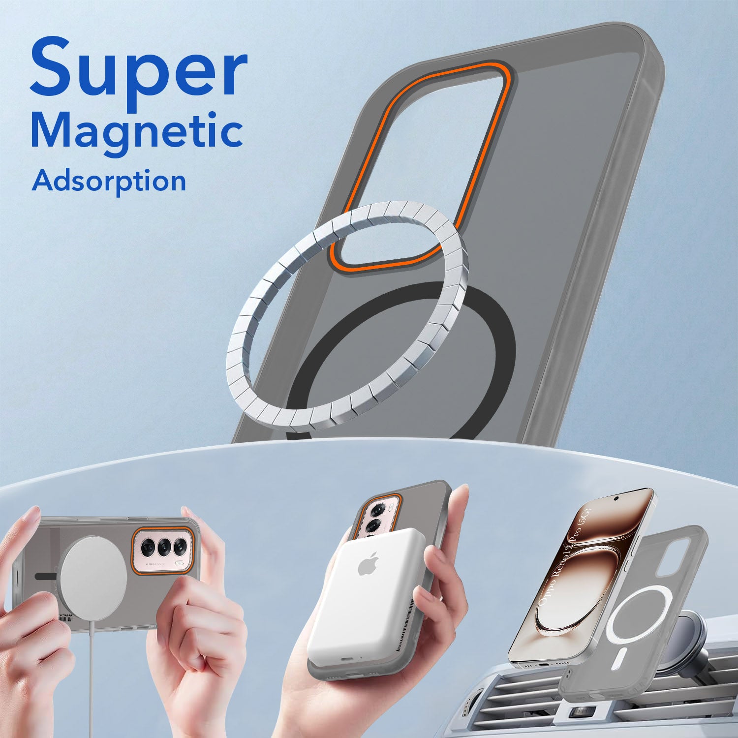 For Oppo Reno12 Pro 5G | Oppo Reno 12 Pro 5G Back Cover Case (Soft Touch | Camera Bump Protection | MagSafe Compatible | Matte Finish)