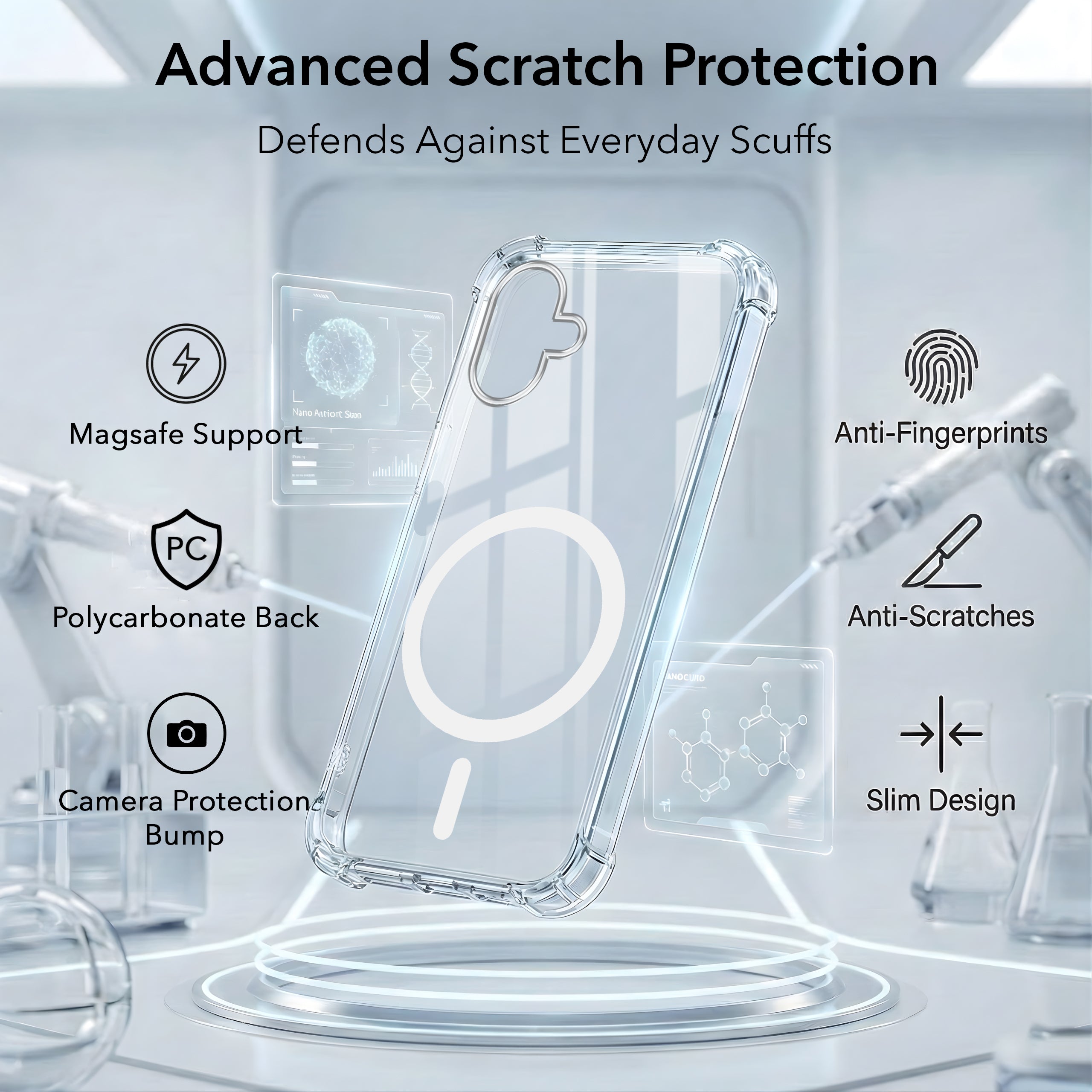 For Samsung Galaxy A07 | F70e 5G Back Cover Shockproof Crystal-Clear (Magsafe Wireless Support | Drop & Camera Protection | Hard Polycarbonate)