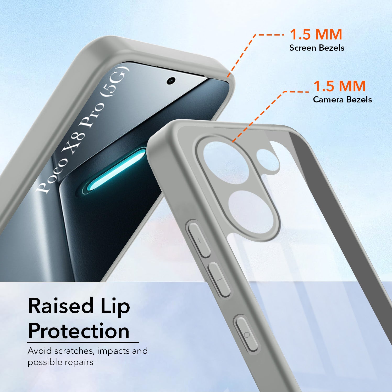 For Poco X8 Pro Back Cover Case Ultra-Hybrid (Lifetime Anti Yellow | Anti Scratch | Crystal Clear Shockproof)