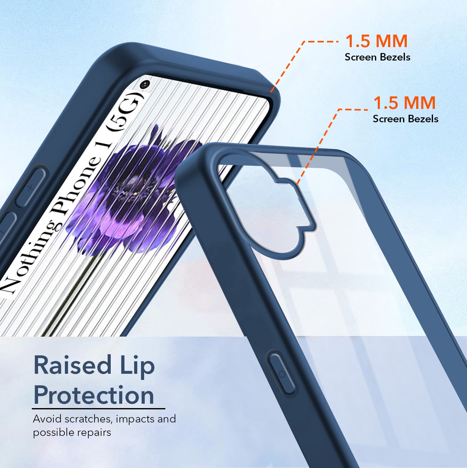 For Nothing Phone 1 Back Cover Case Ultra-Hybrid (Lifetime Anti Yellow | Anti Scratch | Crystal Clear Shockproof)