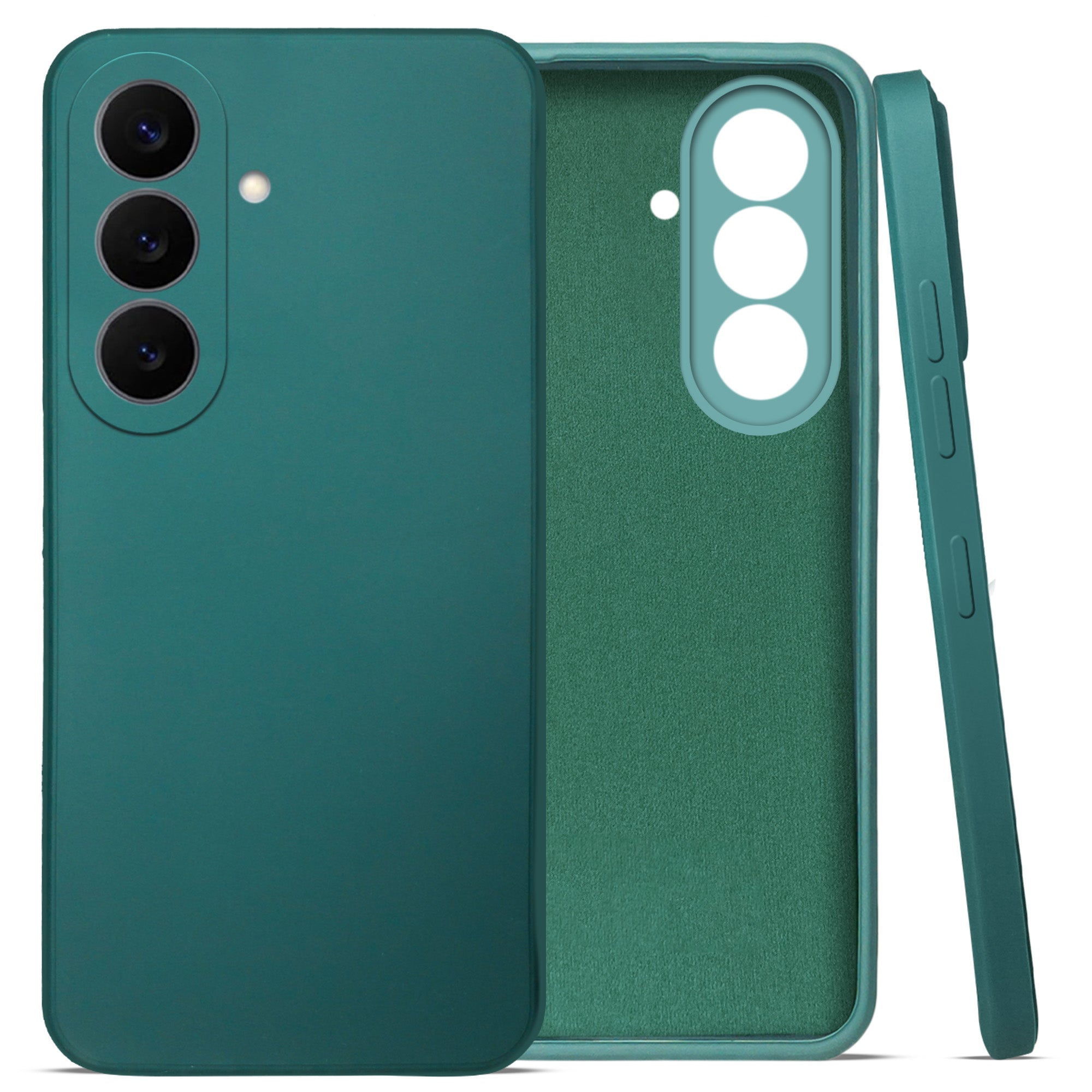 For Samsung Galaxy S26 5G Back Cover Case (Matte Finish Silicone with Inside Fiber cloth)