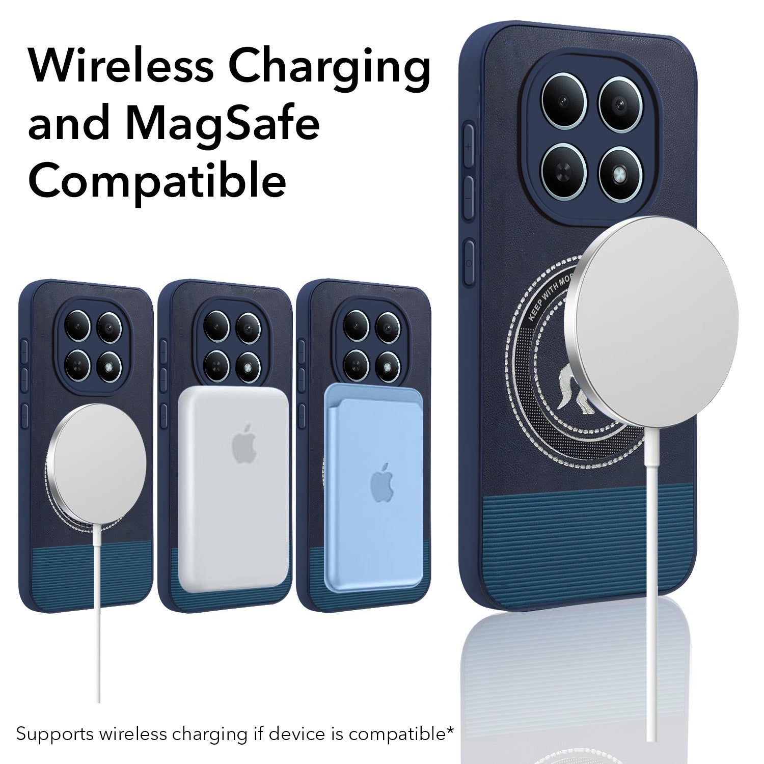 For Xiaomi Redmi Note 15 5G |15 SE 5G Back Cover Case PU Leather Finish (Professional Minimalist Texture | MagSafe Compatile | Camera Protection | Sleek Sober Formal)