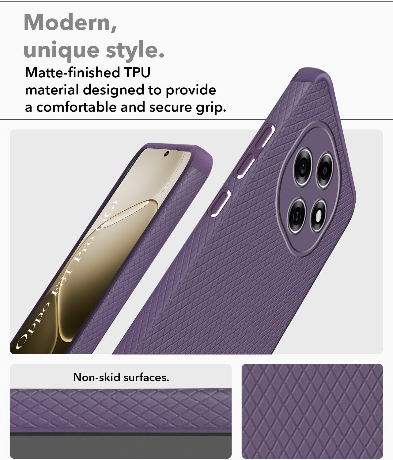 For Oppo F31 Pro Back Cover Case Liquid Silicone (Camera Protection | Side Grip Texture | Soft and Flexible)