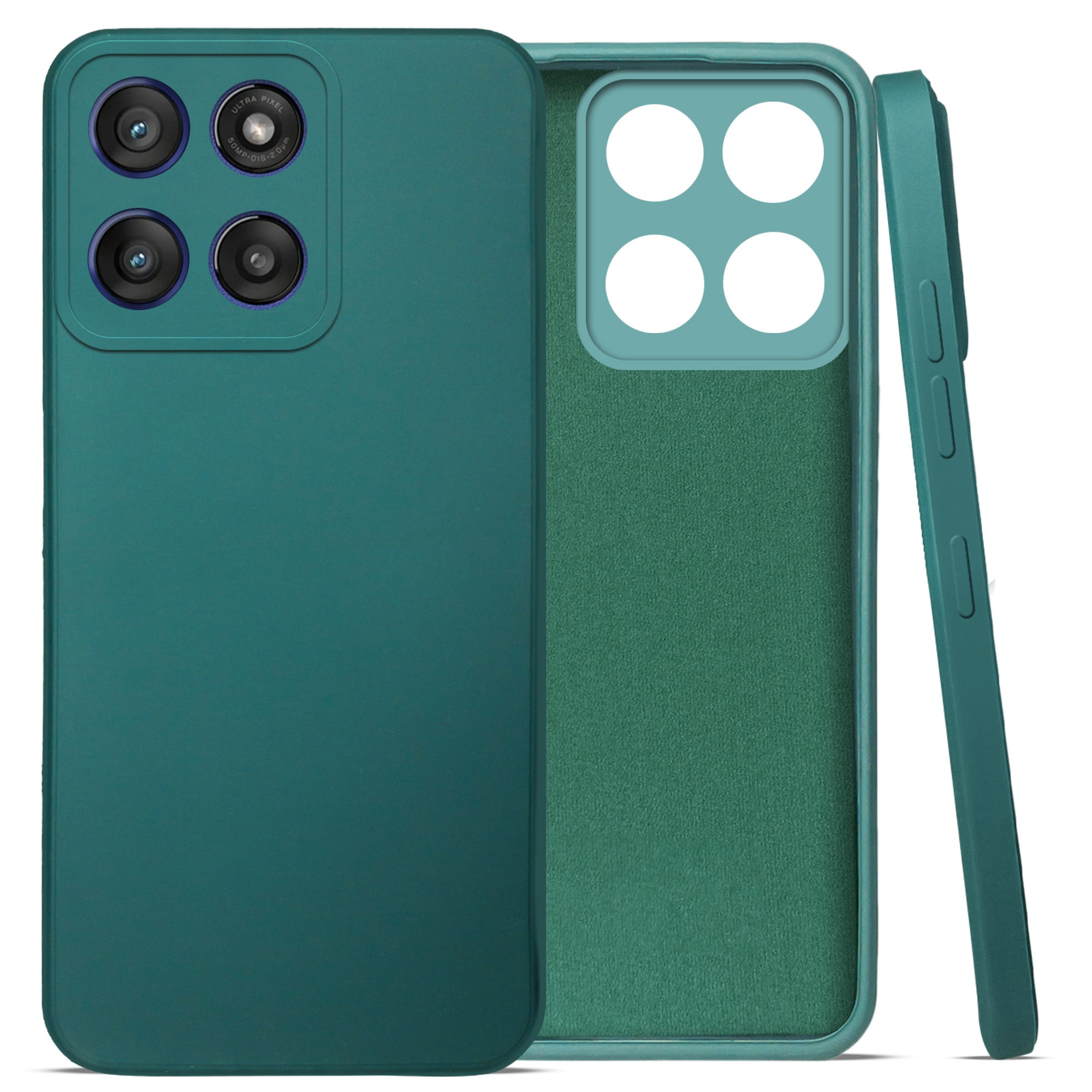For Motorola Moto Edge 60 Stylus Back Cover Case (Matte Finish Silicone with Inside Fiber cloth)
