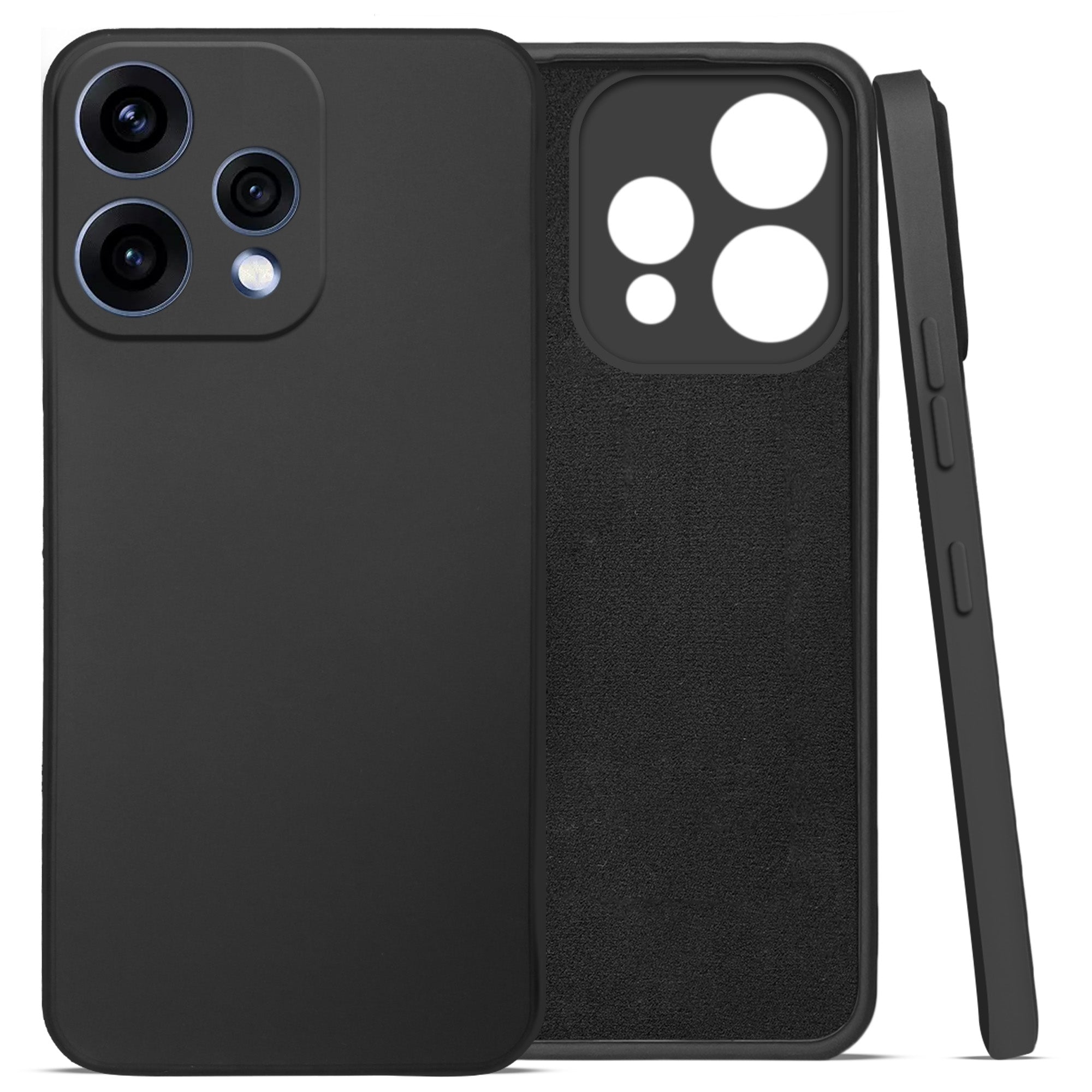 For Oppo Reno15 5G | Oppo Reno 15 5G Back Cover Case (Matte Finish Silicone with Inside Fiber cloth)