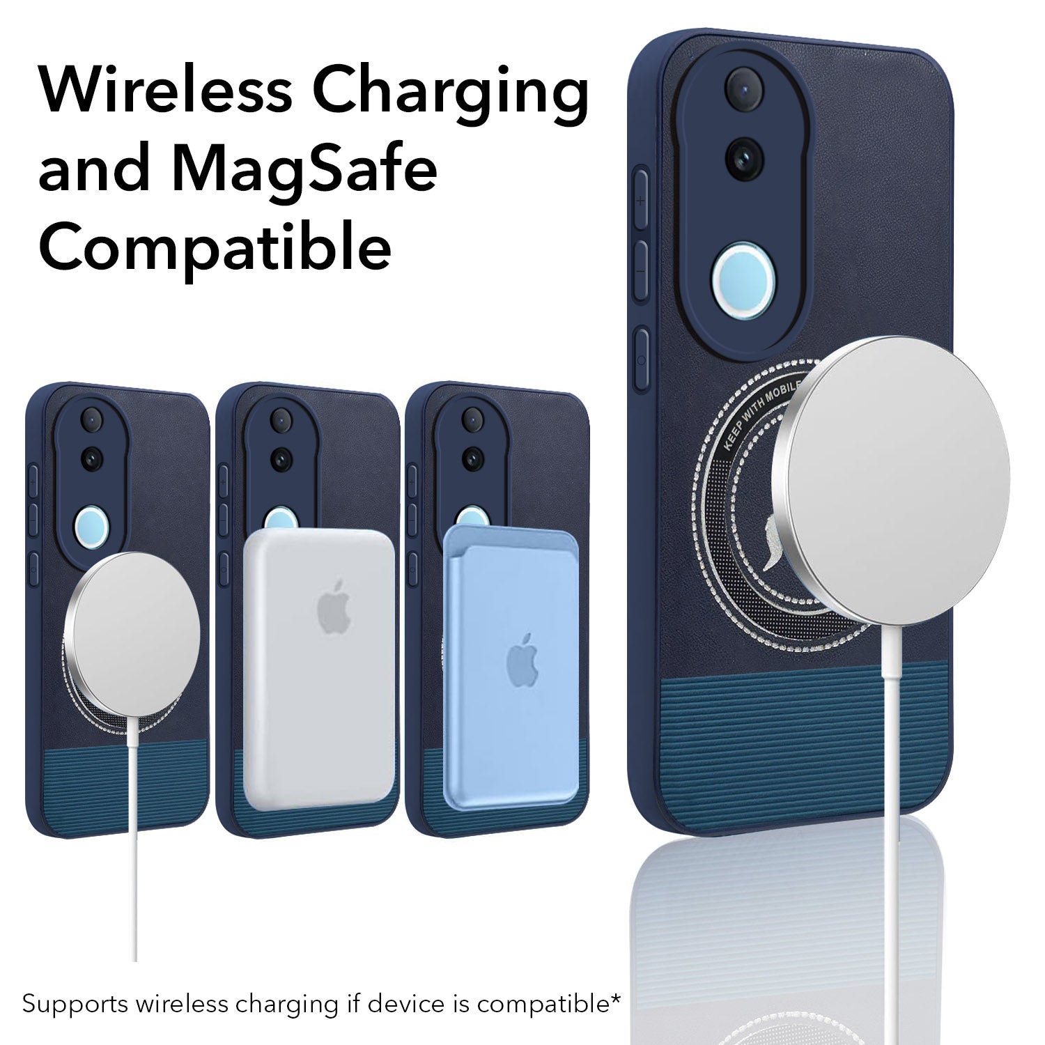 For Vivo iQOO Z10R Back Cover Case PU Leather Finish (Professional Minimalist Texture | MagSafe Compatile | Camera Protection | Sleek Sober Formal)