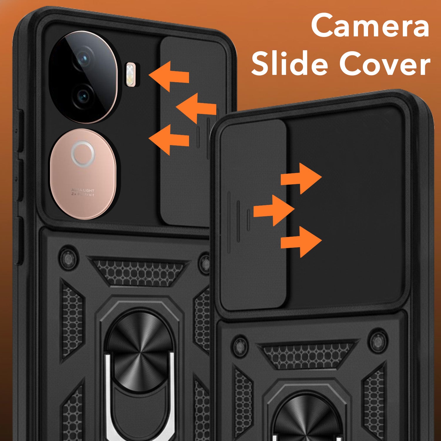 For Vivo V40e Back Cover Case (Hybrid Dual Armor Polycarbonate)