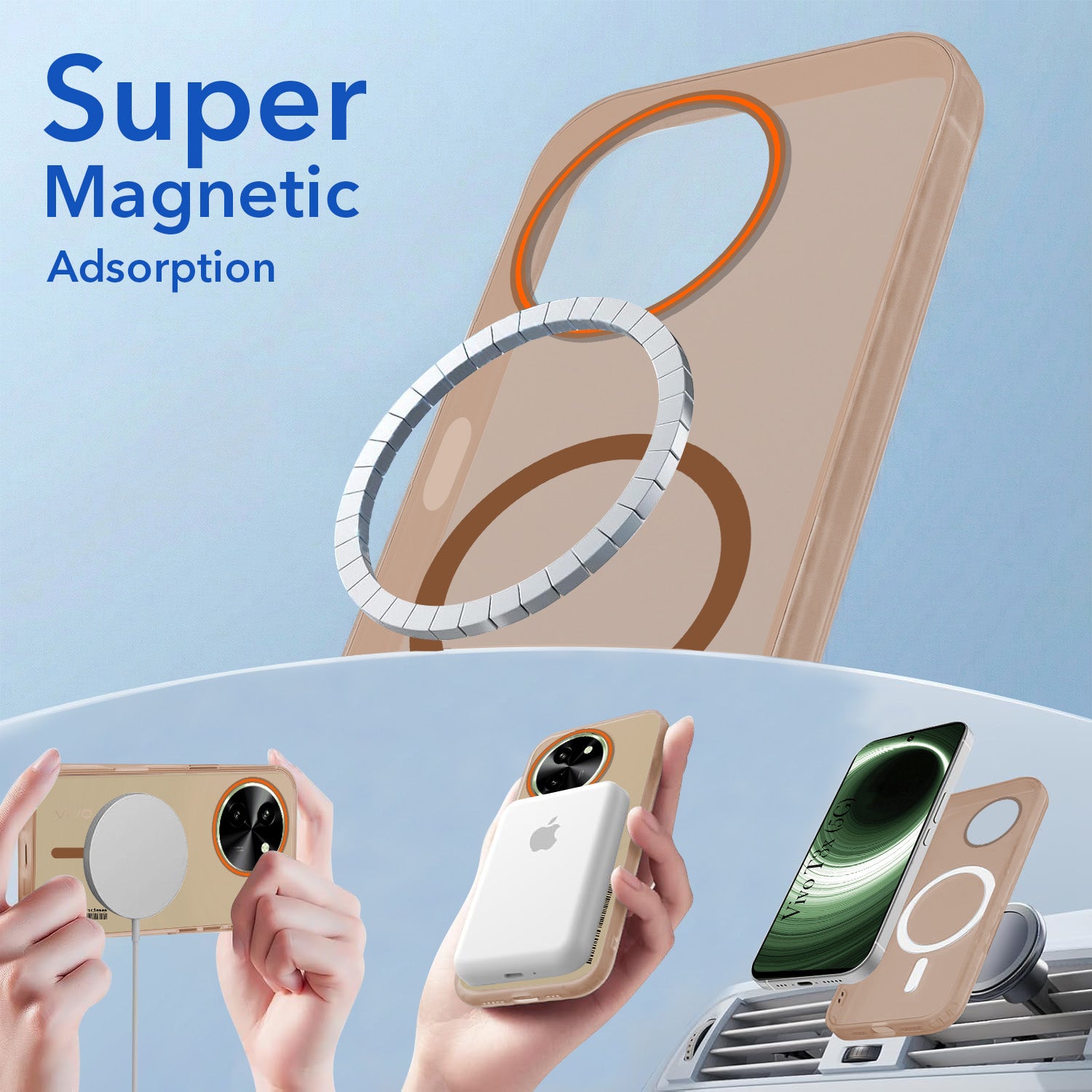 For Vivo T3x 5G Back Cover Case (Soft Touch | Camera Bump Protection | MagSafe Compatible | Matte Finish)