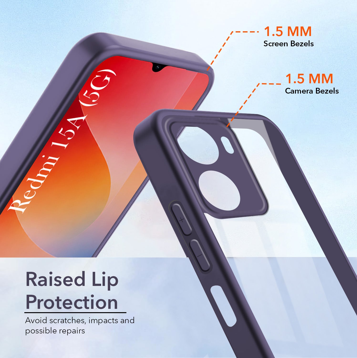 For Redmi 15A 5G Back Cover Case Ultra-Hybrid (Lifetime Anti Yellow | Anti Scratch | Crystal Clear Shockproof)