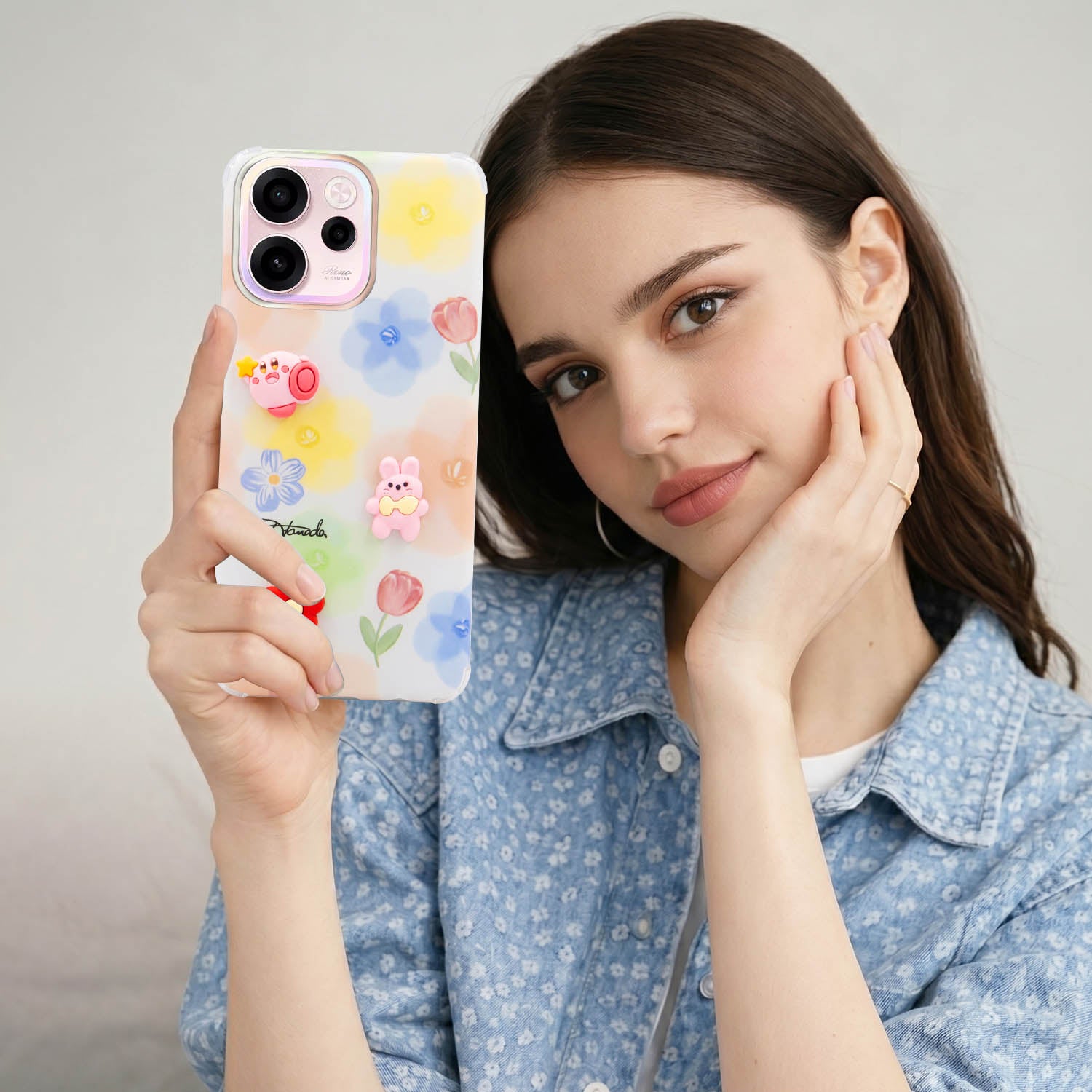 For Oppo Reno 15c Back Cover Case (3D Cute Cartoons | Hard Back Side Soft | Matte Premium Finish | HD Printing)