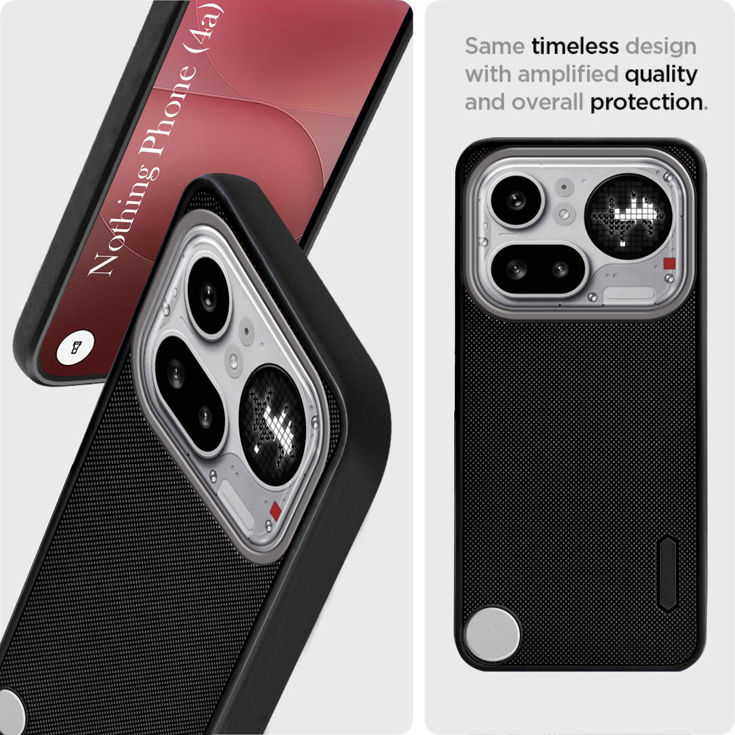 For Nothing Phone 4A Pro 5G Back Cover Case Rubberised (Textured Grip Design | Micro-Fiber Cloth Inside | Slim and Light Weight | Soft Touch and Feel)