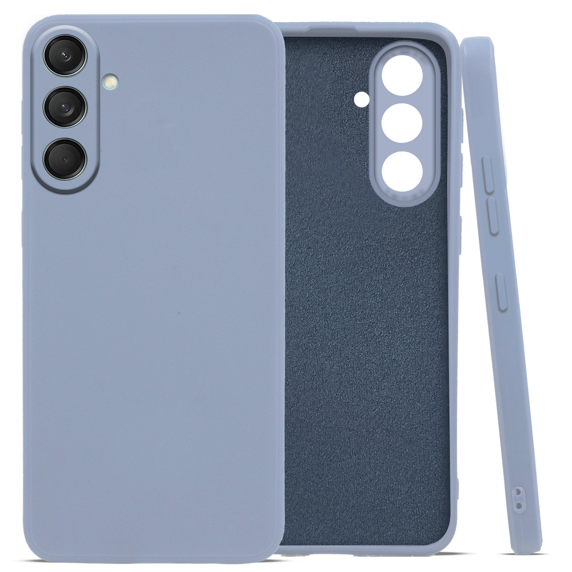 For Samsung Galaxy F55 5G | M55 5G | M55s Back Cover Case (Matte Finish Silicone with Inside Fiber Cloth)