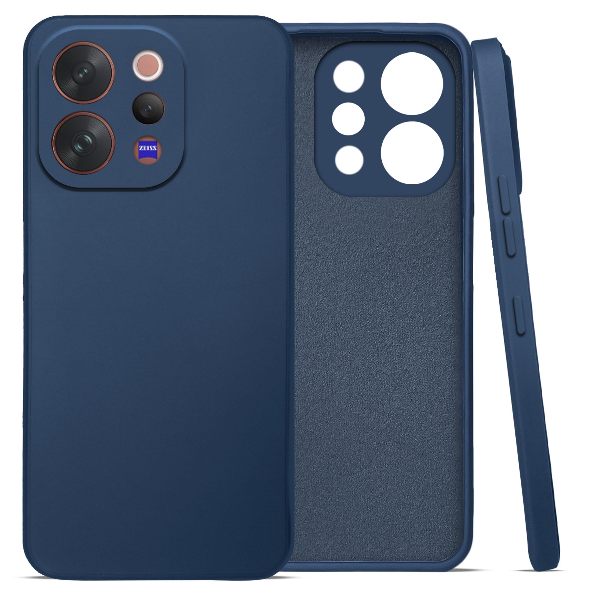For Vivo V70 | Vivo V70 Elite 5G Back Cover Case (Matte Finish Silicone with Inside Fiber cloth)