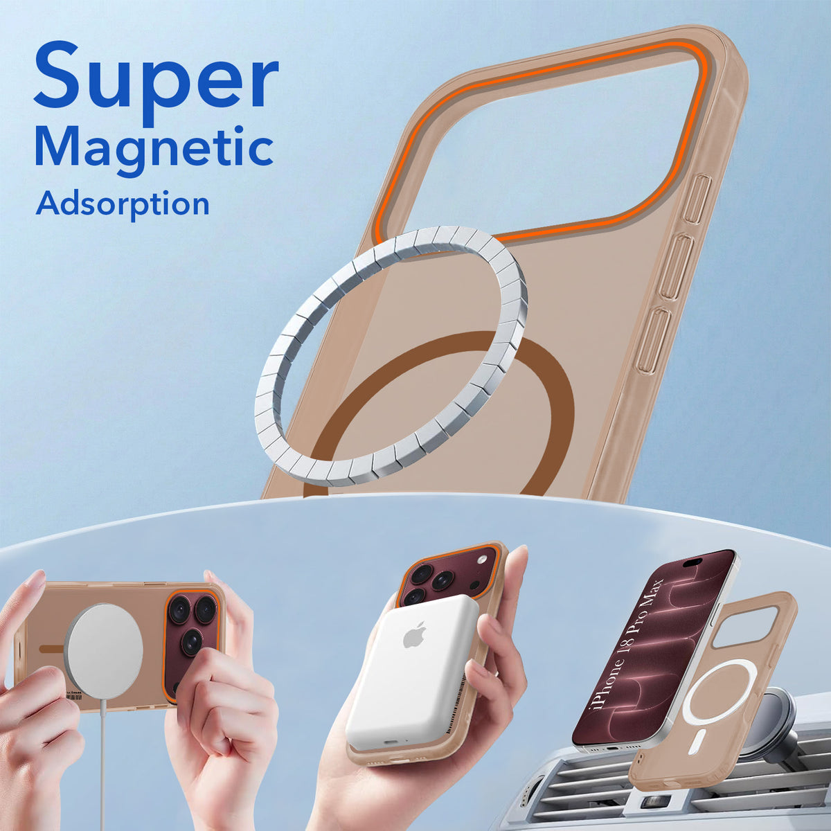 For Apple iPhone 18 Pro Max Back Cover Case (Soft Touch | Camera Bump Protection | MagSafe Compatible | Matte Finish)