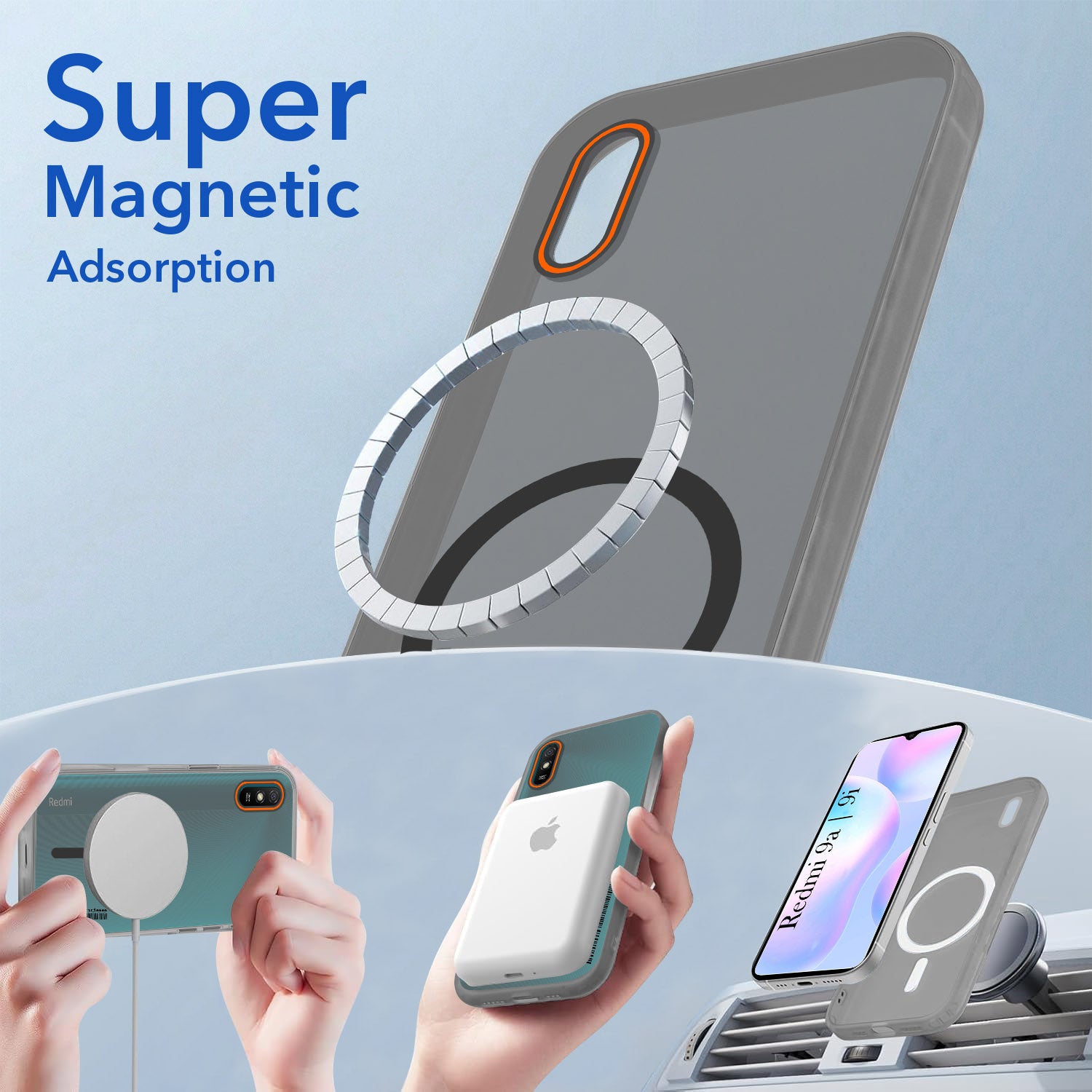 For Xiaomi Mi Redmi 9A | Redmi 9i Back Cover Case (Soft Touch | Camera Bump Protection | MagSafe Compatible | Matte Finish)