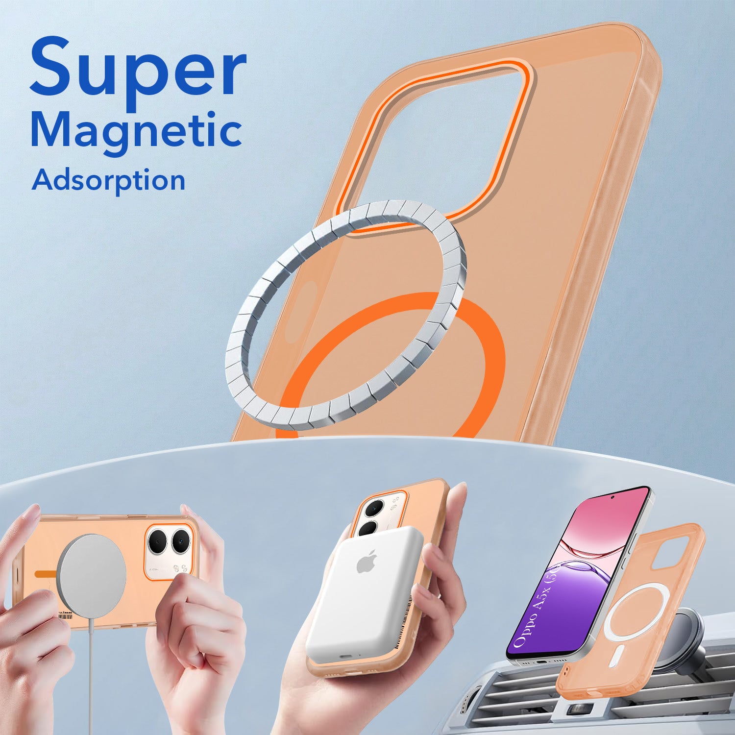 For Oppo A5X Back Cover Case (Soft Touch | Camera Bump Protection | MagSafe Compatible | Matte Finish)