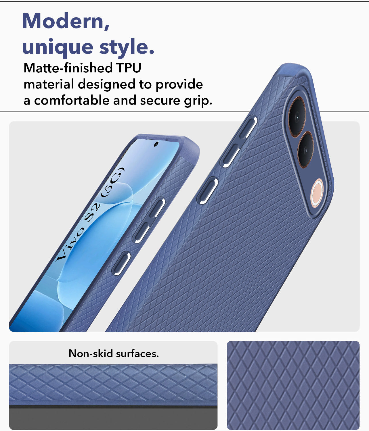 For Vivo S2 5G Back Cover Case Liquid Silicone (Camera Protection | Side Grip Texture | Soft and Flexible)