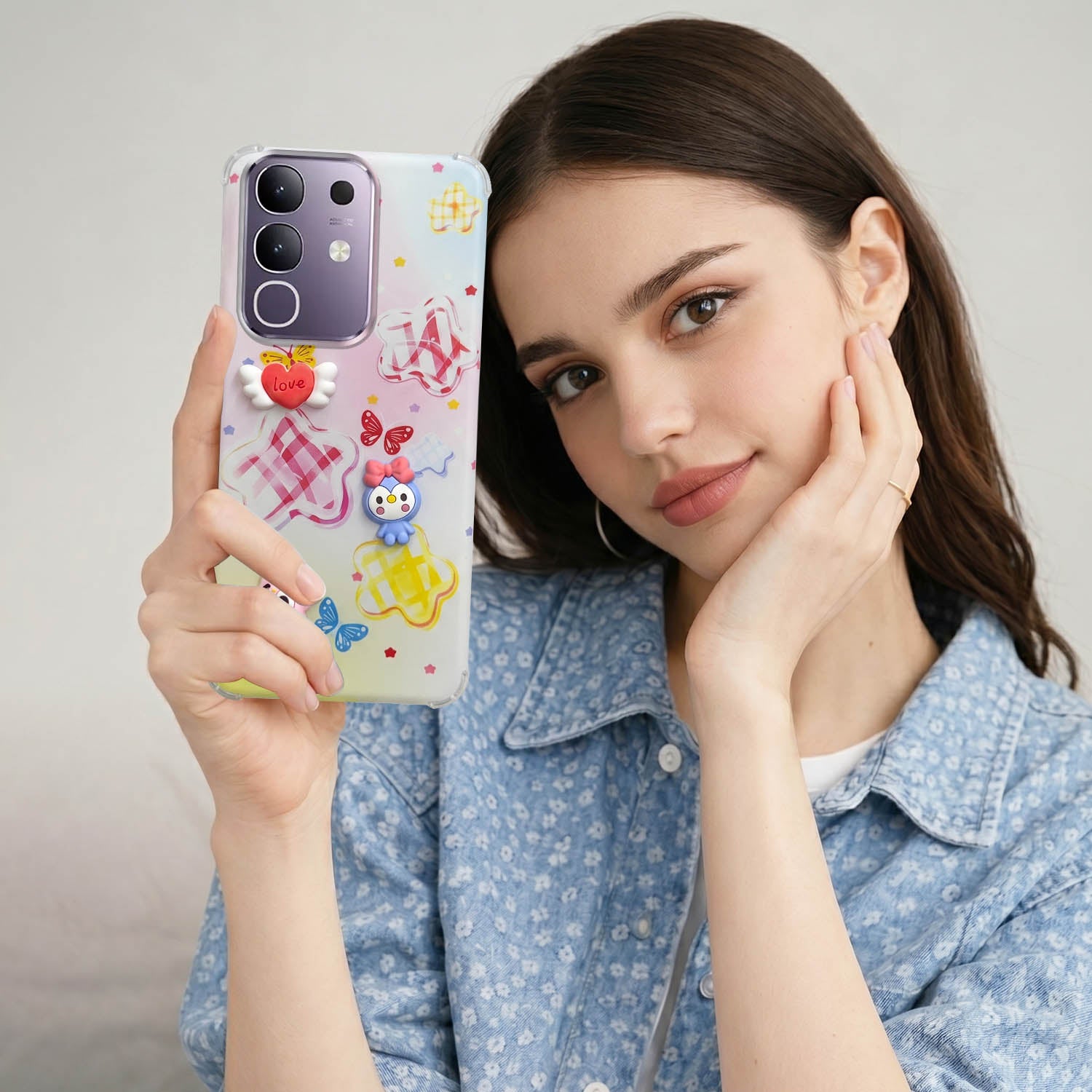 For Vivo T4x | Vivo Y31 Pro Back Cover Case (3D Cute Cartoons | Hard Back Side Soft | Matte Premium Finish | HD Printing)