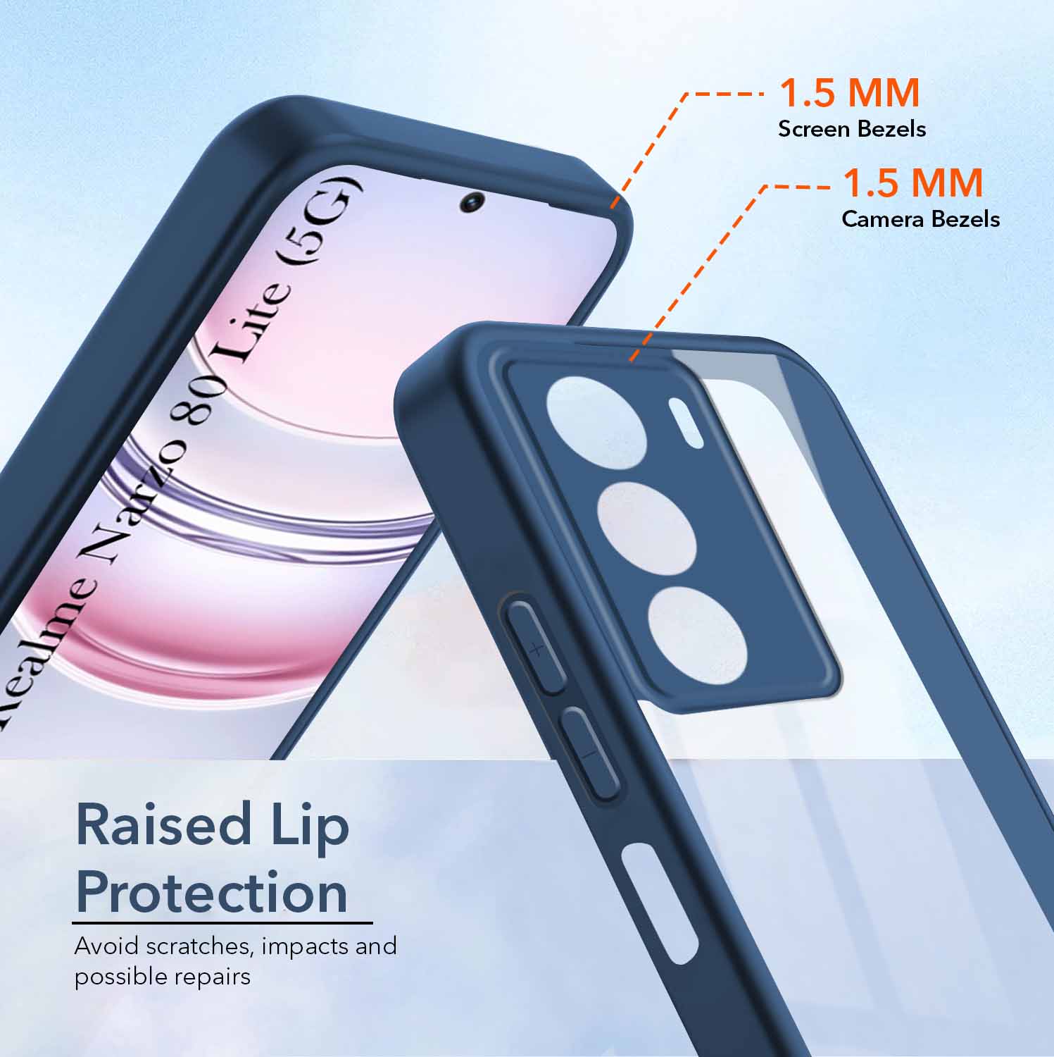 For Realme Narzo 80 Lite 5G Back Cover Case Ultra-Hybrid (Lifetime Anti Yellow | Anti Scratch | Crystal Clear Shockproof)