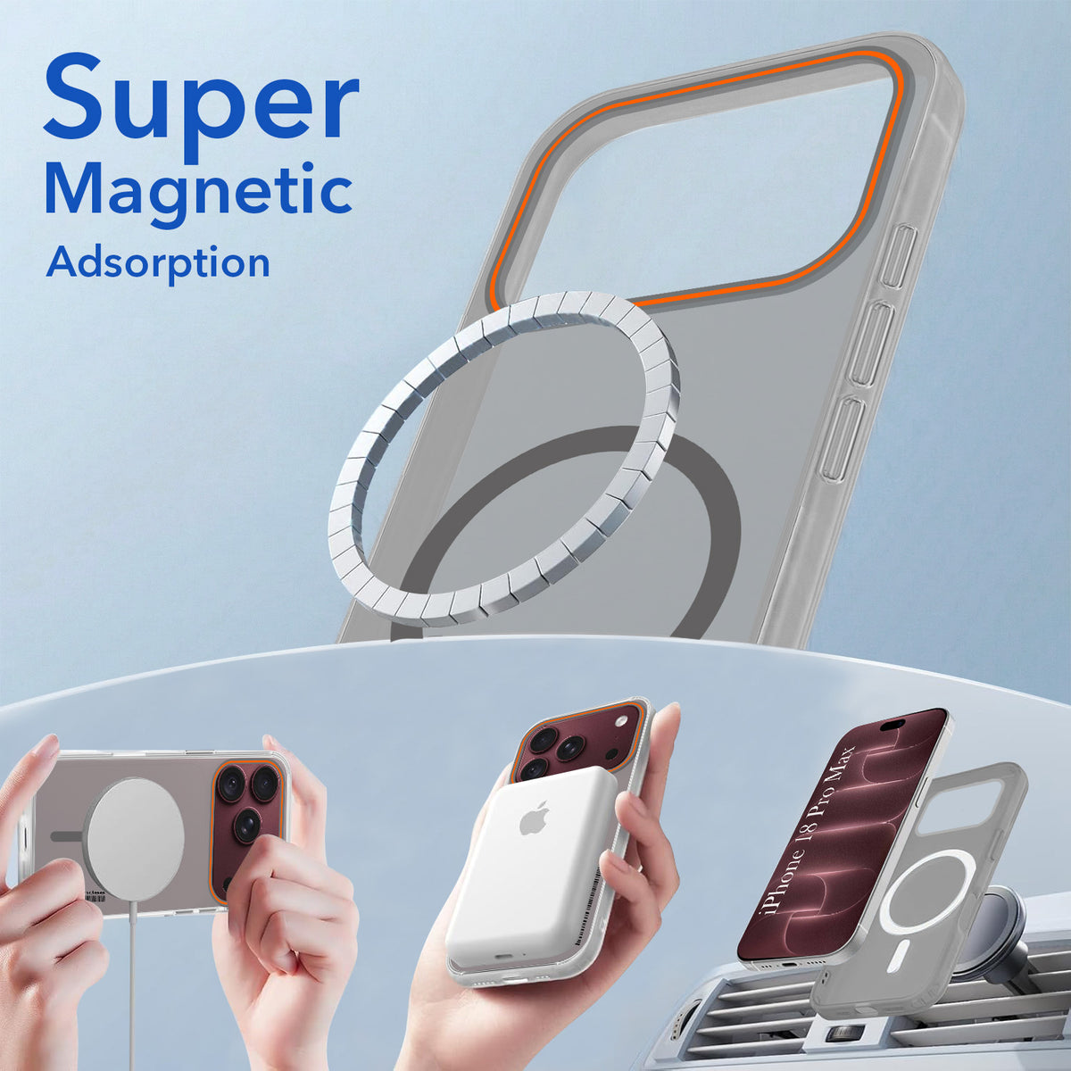 For Apple iPhone 18 Pro Max Back Cover Case (Soft Touch | Camera Bump Protection | MagSafe Compatible | Matte Finish)