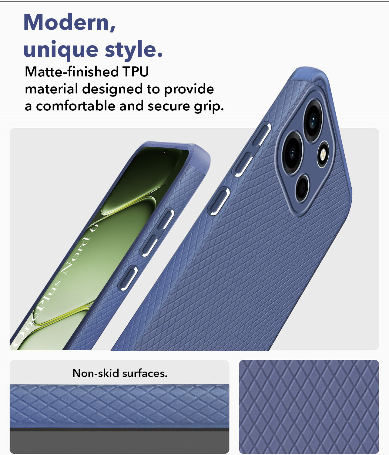 For Oneplus Nord 6 Back Cover Case Liquid Silicone (Camera Protection | Side Grip Texture | Soft and Flexible)