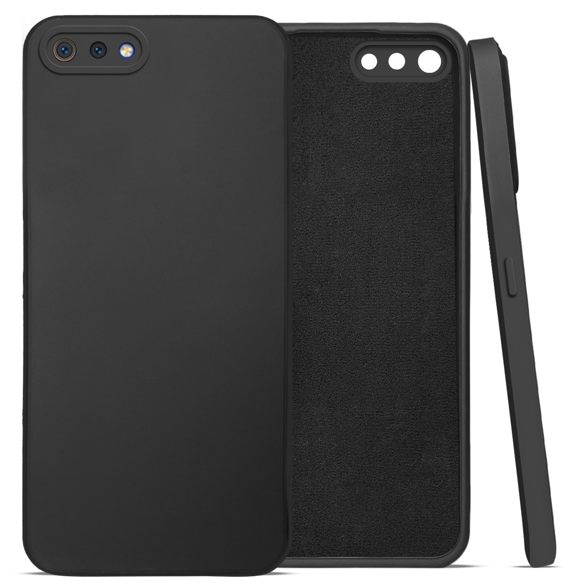 For Realme C2 Back Cover Case (Matte Finish Silicone with Inside Fiber Cloth)