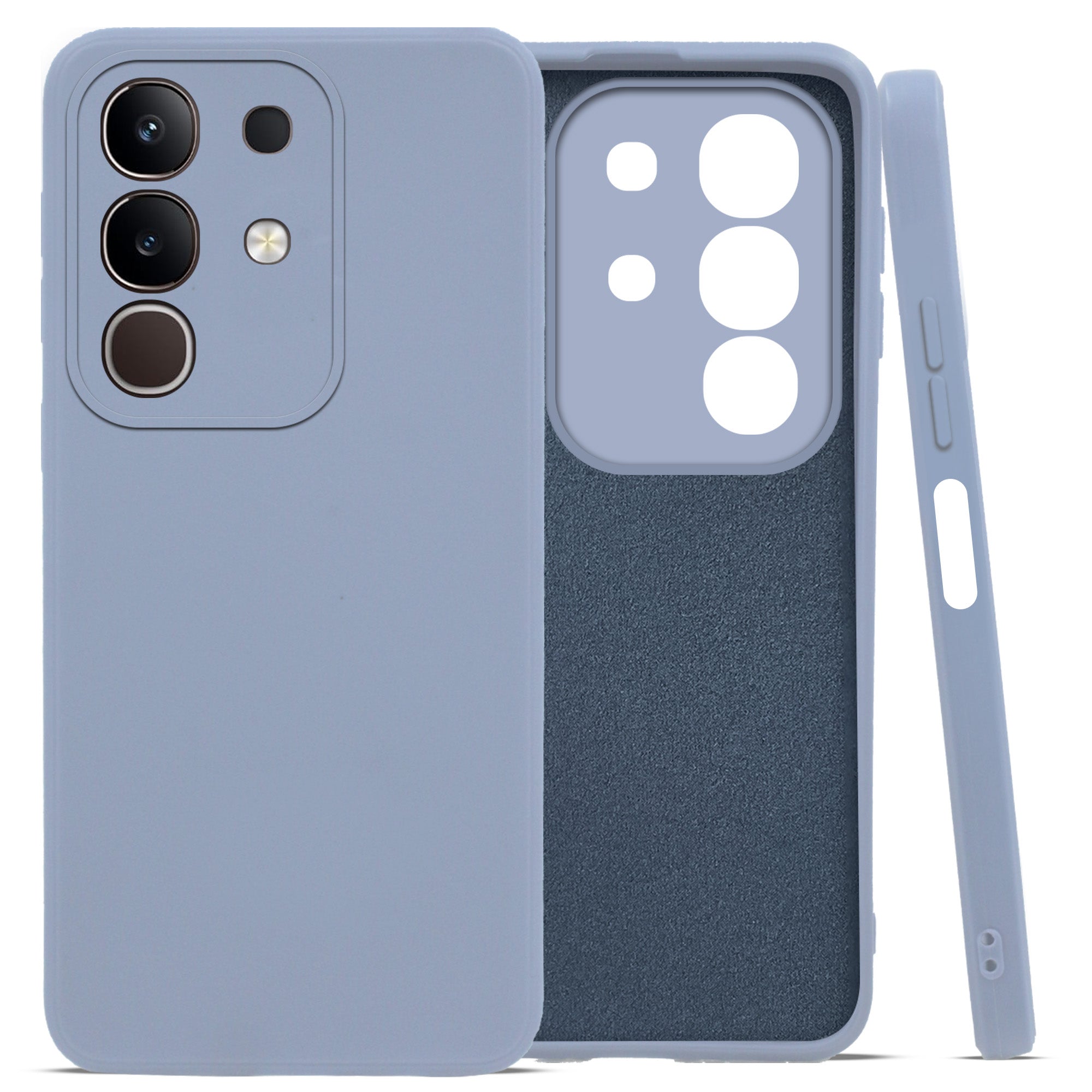 For Vivo T4x | Vivo Y31 Pro Back Cover Case (Matte Finish Silicone with Inside Fiber Cloth)