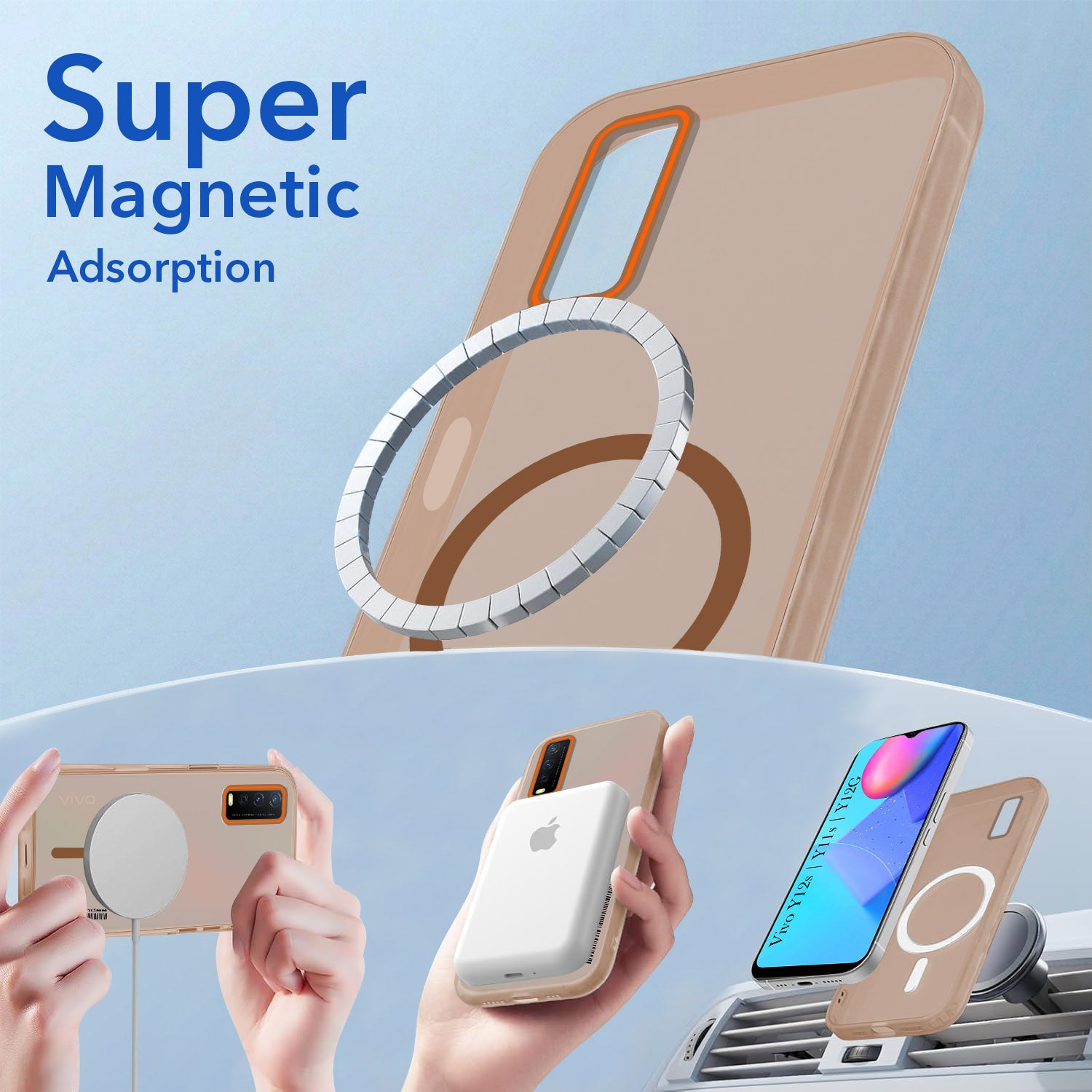 For Vivo Y12s | Y11s | Y12G Back Cover Case (Soft Touch | Camera Bump Protection | MagSafe Compatible | Matte Finish)