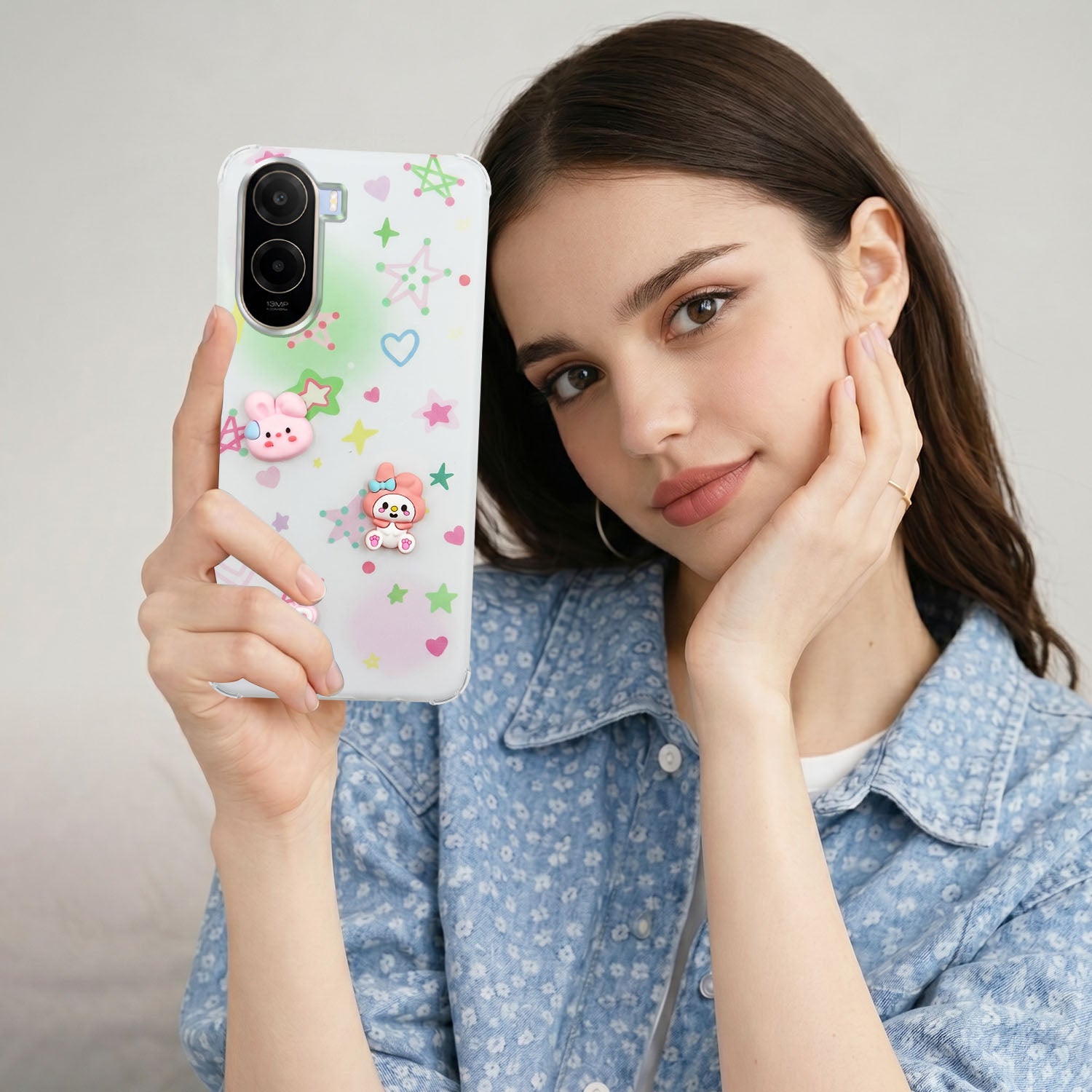 For Poco C81 5G Back Cover Case (3D Cute Cartoons | Hard Back Side Soft | Matte Premium Finish | HD Printing)