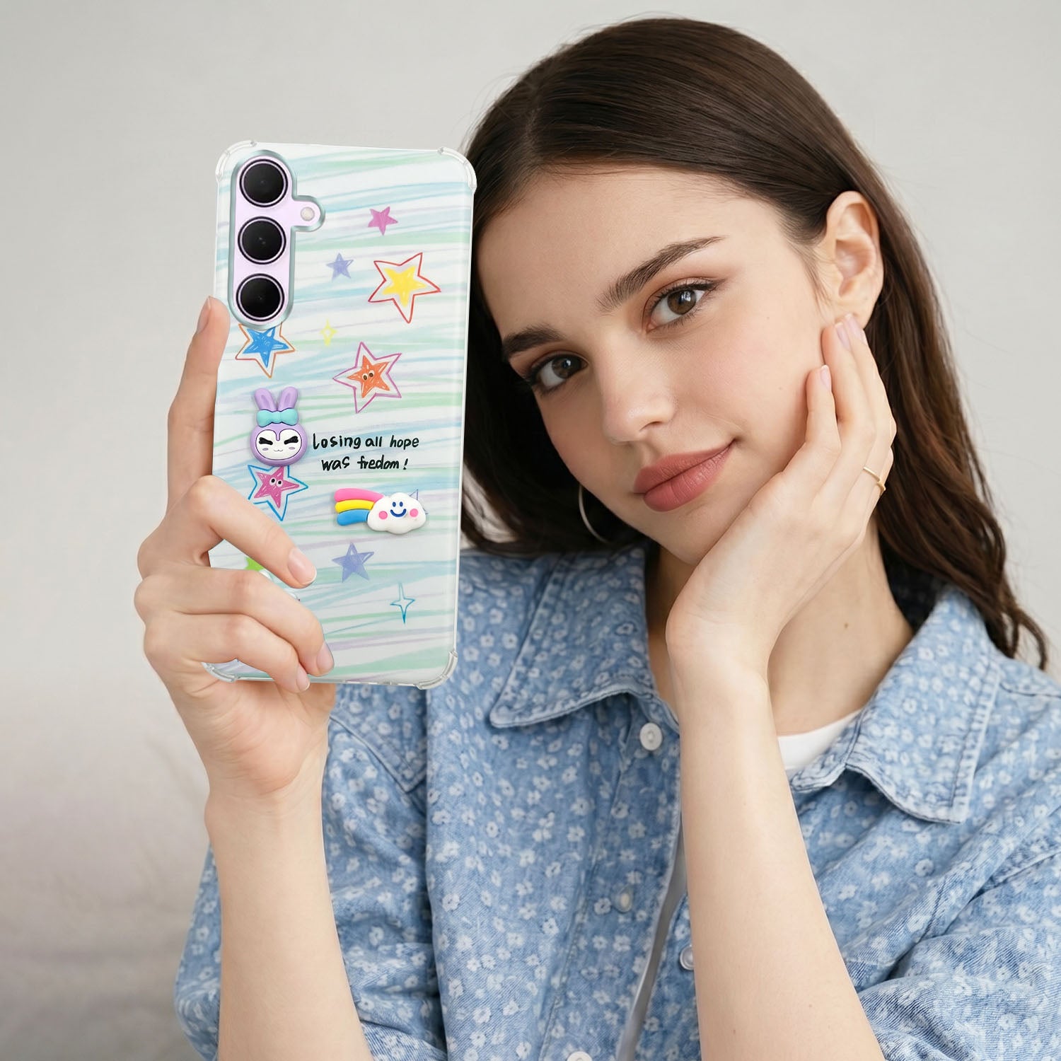 For Samsung Galaxy A35 5G Back Cover Case (3D Cute Cartoons | Hard Back Side Soft | Matte Premium Finish | HD Printing)