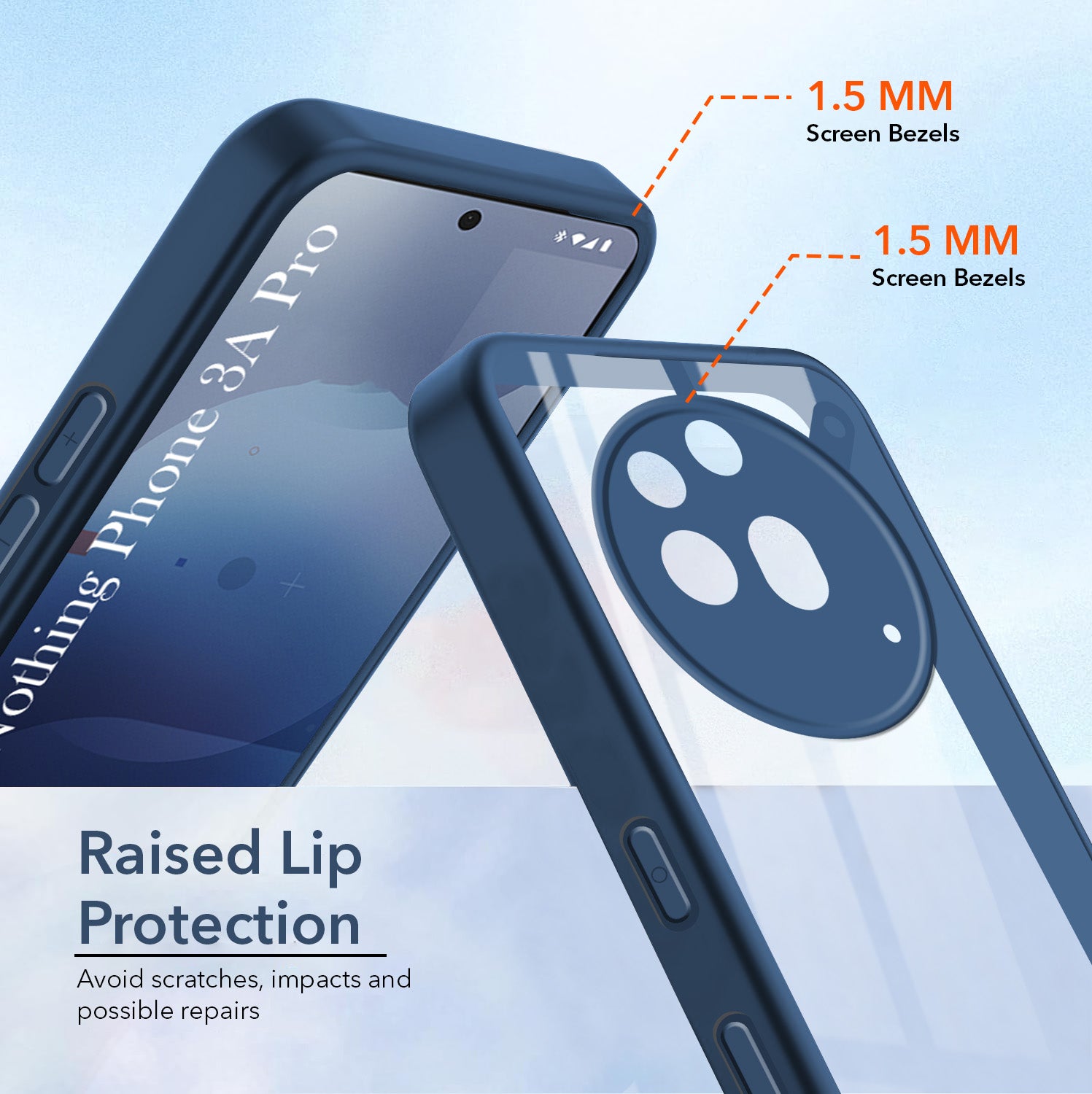 For Nothing Phone 3A Pro 5G Back Cover Case Ultra-Hybrid  (Lifetime Anti Yellow | Anti Scratch | Crystal Clear Shockproof)