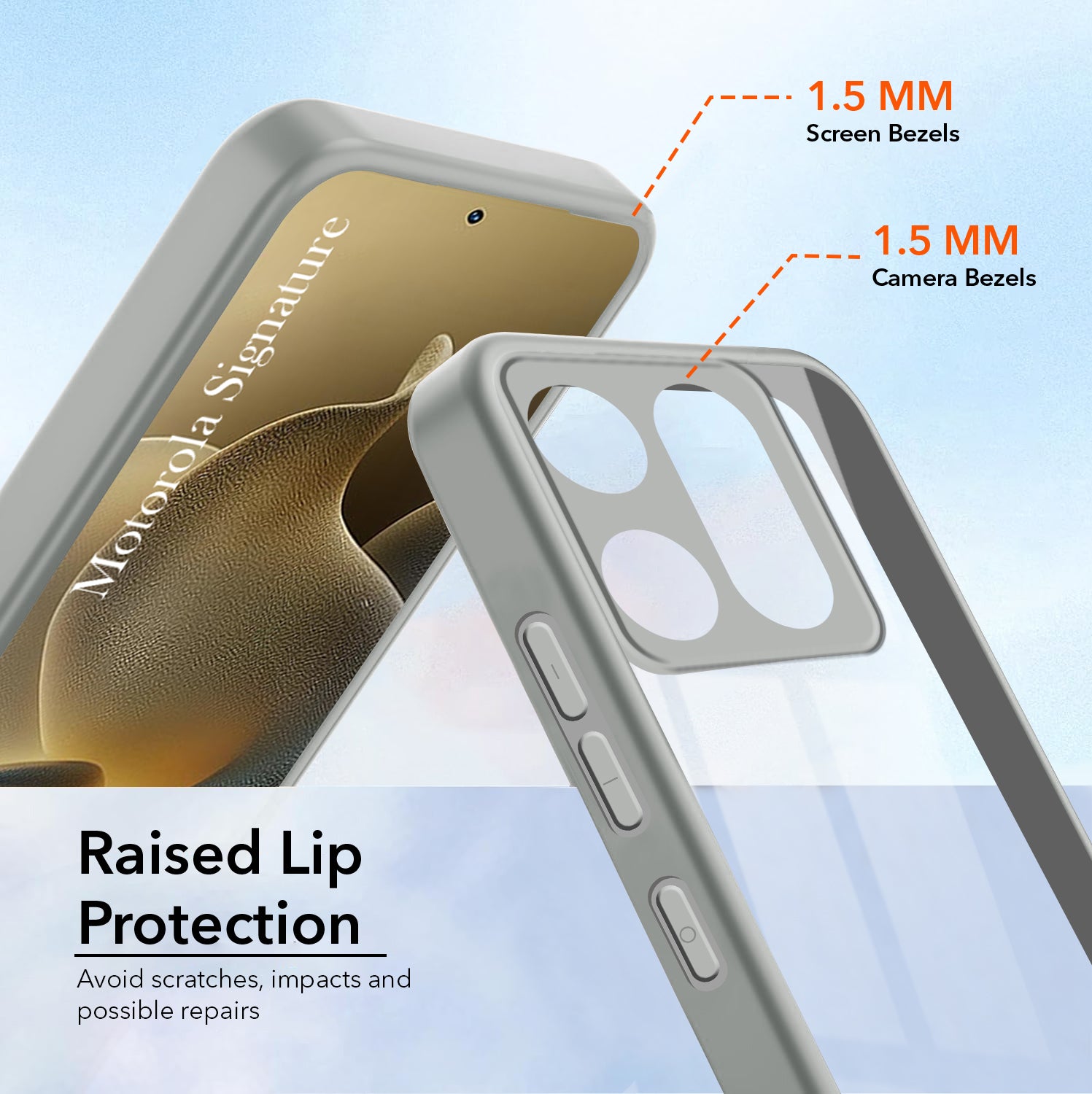 For Motorola Moto Signature 5G Back Cover Case Ultra-Hybrid (Lifetime Anti Yellow | Anti Scratch | Crystal Clear Shockproof)