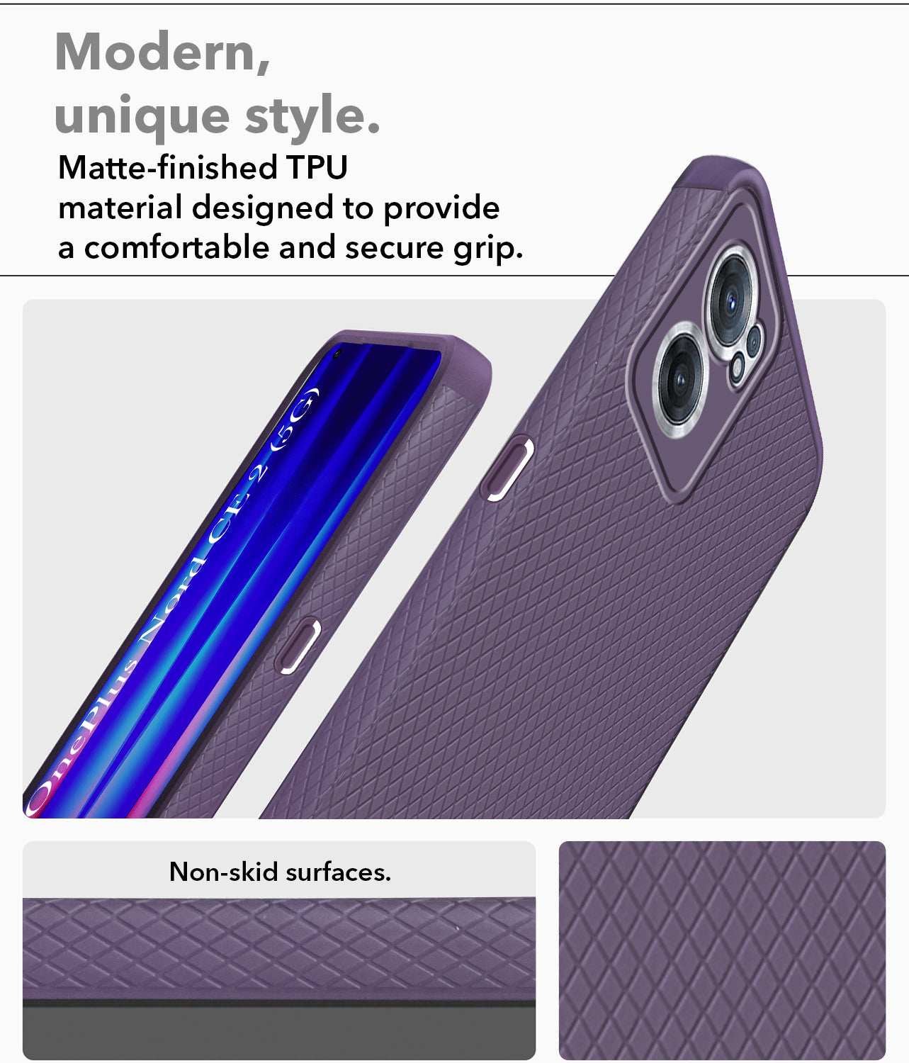For OnePlus Nord CE 2 5G Back Cover Case (Liquid Silicone | Side Grip | Camera Protection)
