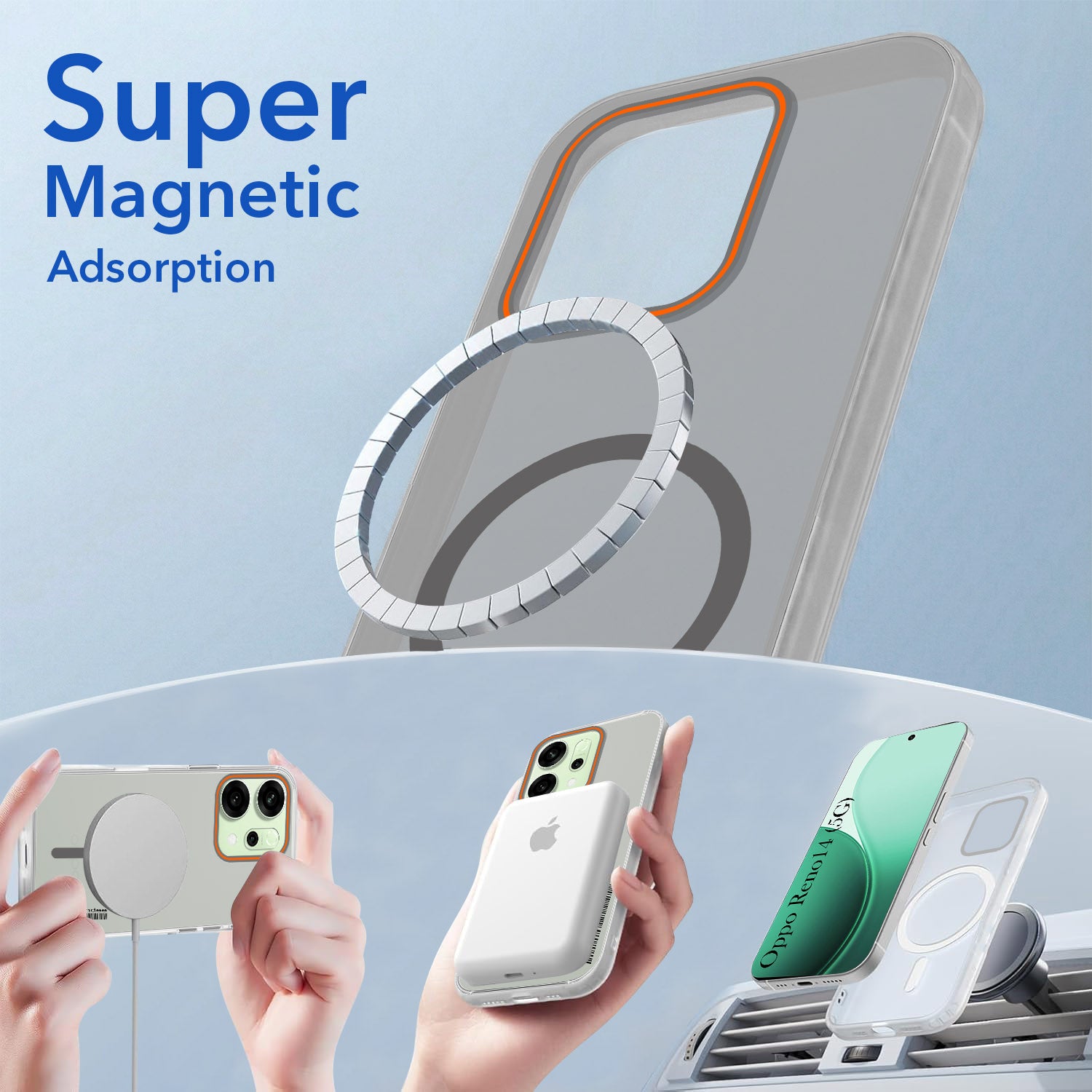 For Oppo Reno14 5G | Oppo Reno 14 5G Back Cover Case (Soft Touch | Camera Bump Protection | MagSafe Compatible | Matte Finish)