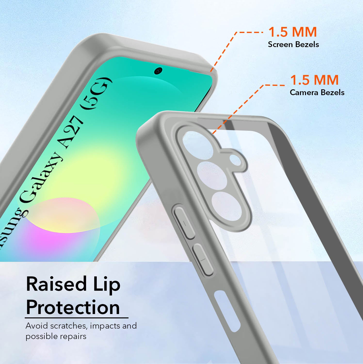 For Samsung Galaxy A27 5G | Samsung Galaxy M47 5G Back Cover Case Ultra-Hybrid (Lifetime Anti Yellow | Anti Scratch | Crystal Clear Shockproof)