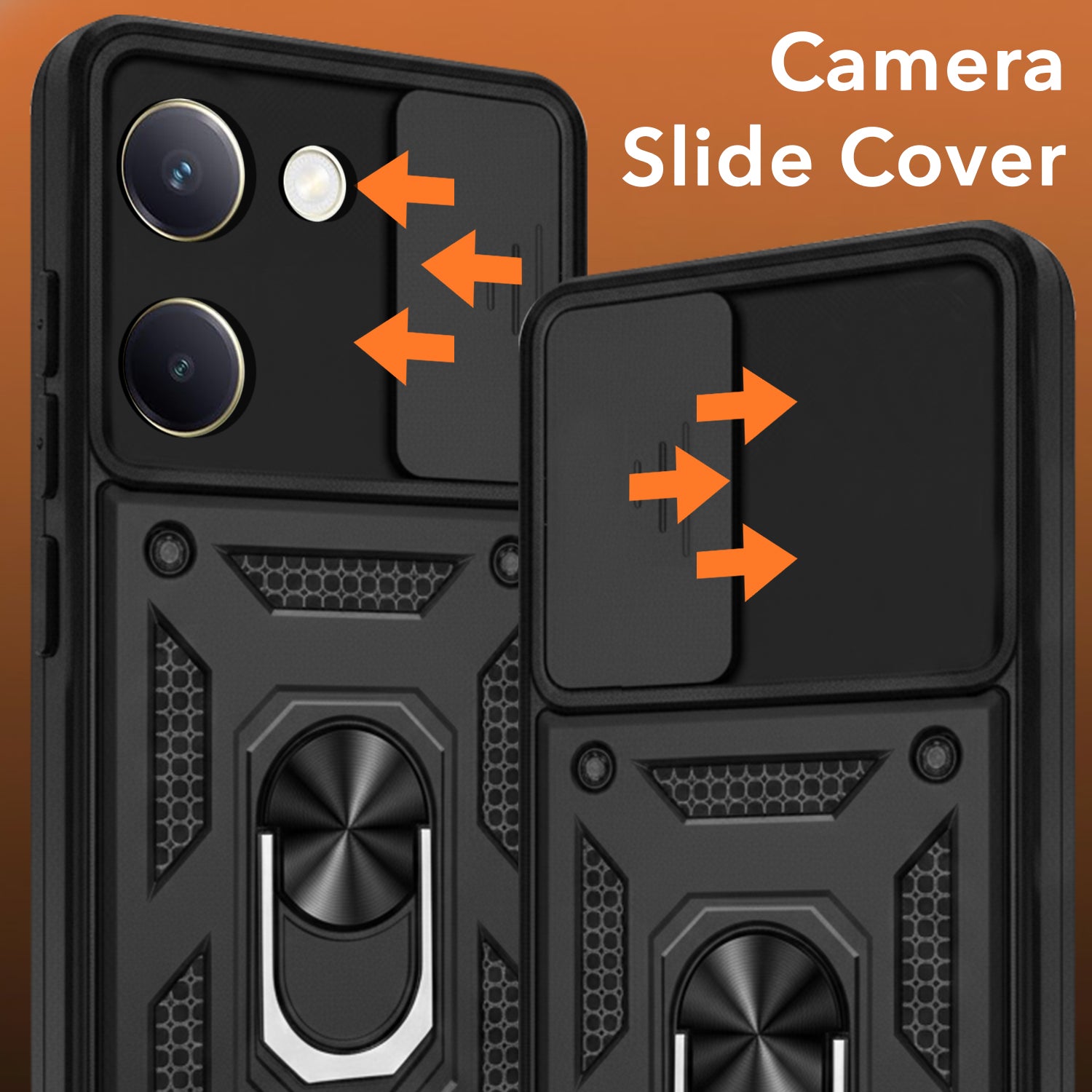 For Vivo Y300 Plus Back Cover Case (Hybrid Dual Armor Polycarbonate)