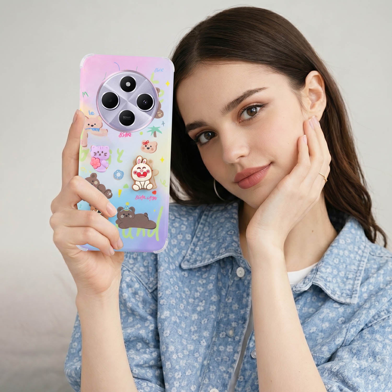 For Redmi A4 5G | Xiaomi Redmi 14C Back Cover Case (3D Cute Cartoons | Hard Back Side Soft | Matte Premium Finish | HD Printing)