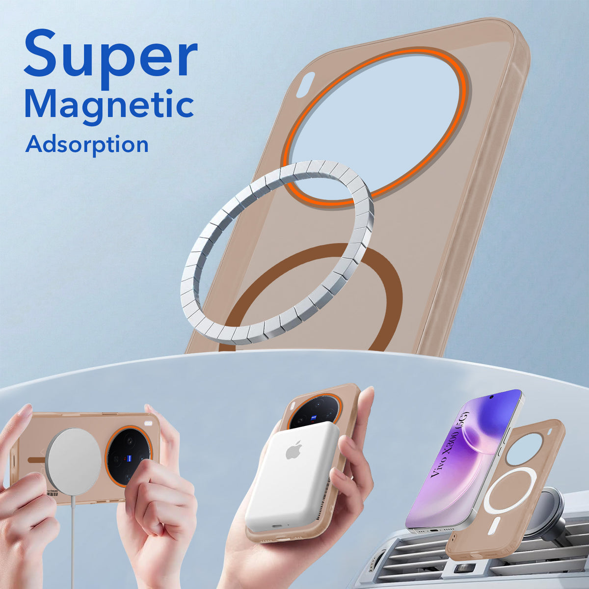 For Vivo X300 5G Back Cover Case (Soft Touch | Camera Bump Protection | MagSafe Compatible | Matte Finish)
