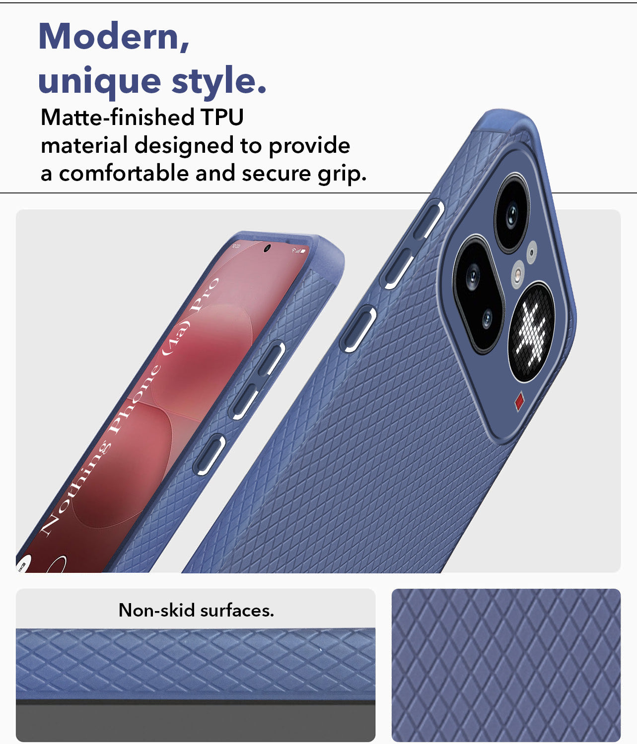 For Nothing Phone 4A Pro 5G Back Cover Case Liquid Silicone (Camera Protection | Side Grip Texture | Soft and Flexible)