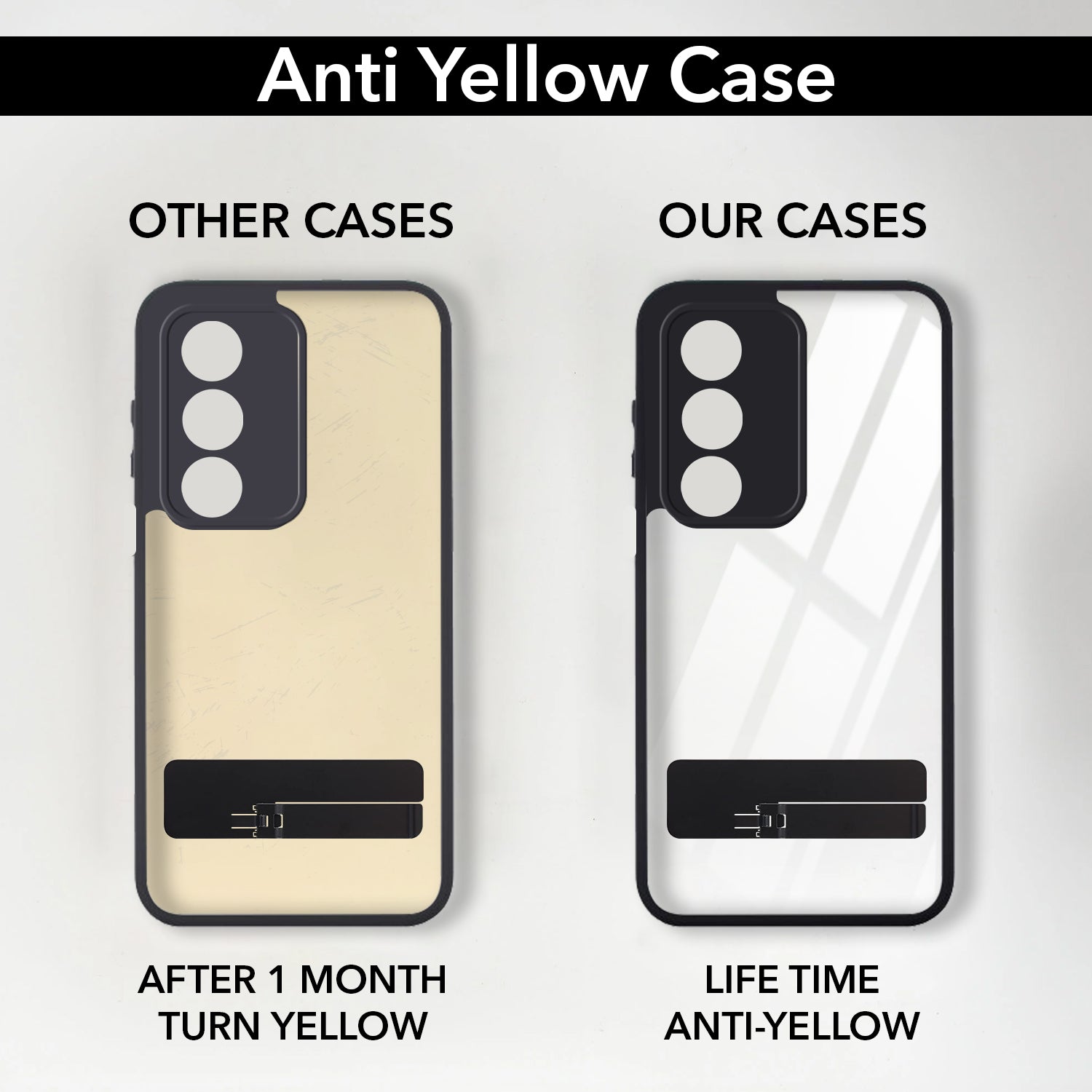For Oppo A3 Pro 5G Back Cover Case (Built-in Stand | Lifetime Anti Yellow | Kickstand Shockproof | Camera Protection | MagSafe Compatible)