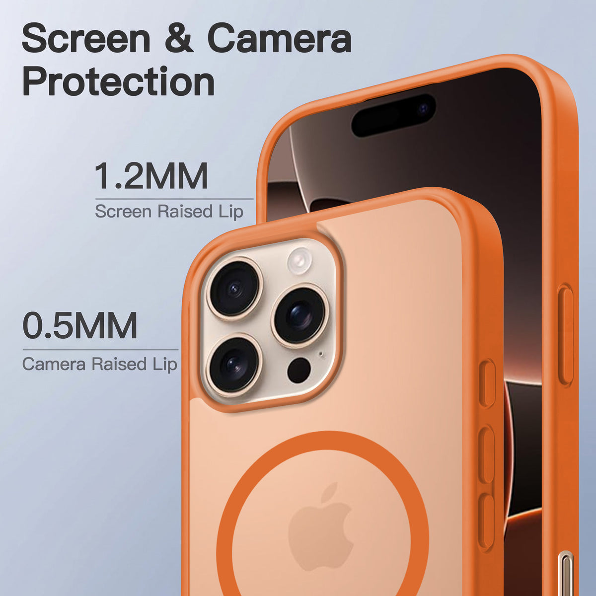 For Apple iPhone 16 Pro Matte Finish Back Case Cover (MagSafe Compatible | Translucent Soft Touch | Slim and Unbreakable)