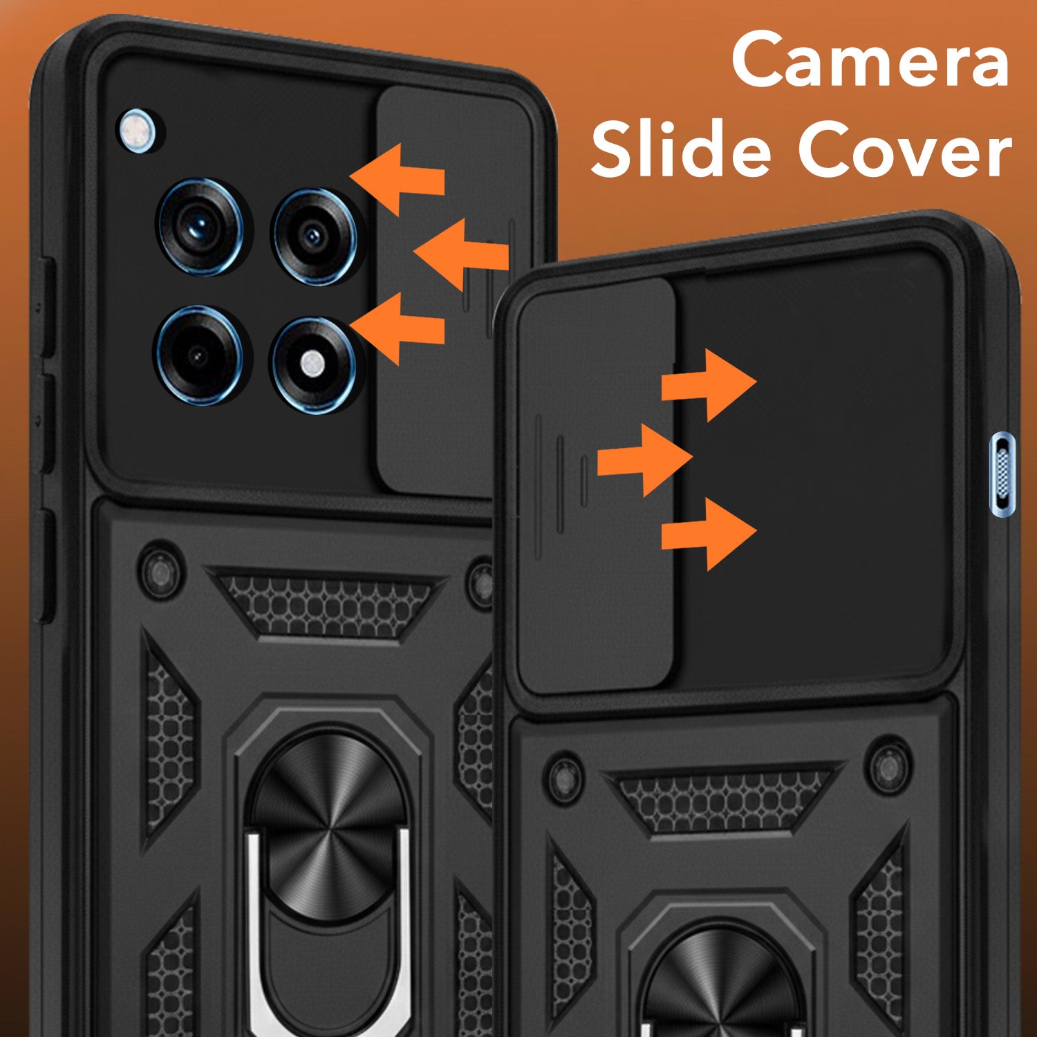 For OnePlus 12R 5G Back Cover Case (Hybrid Dual Armor Polycarbonate)