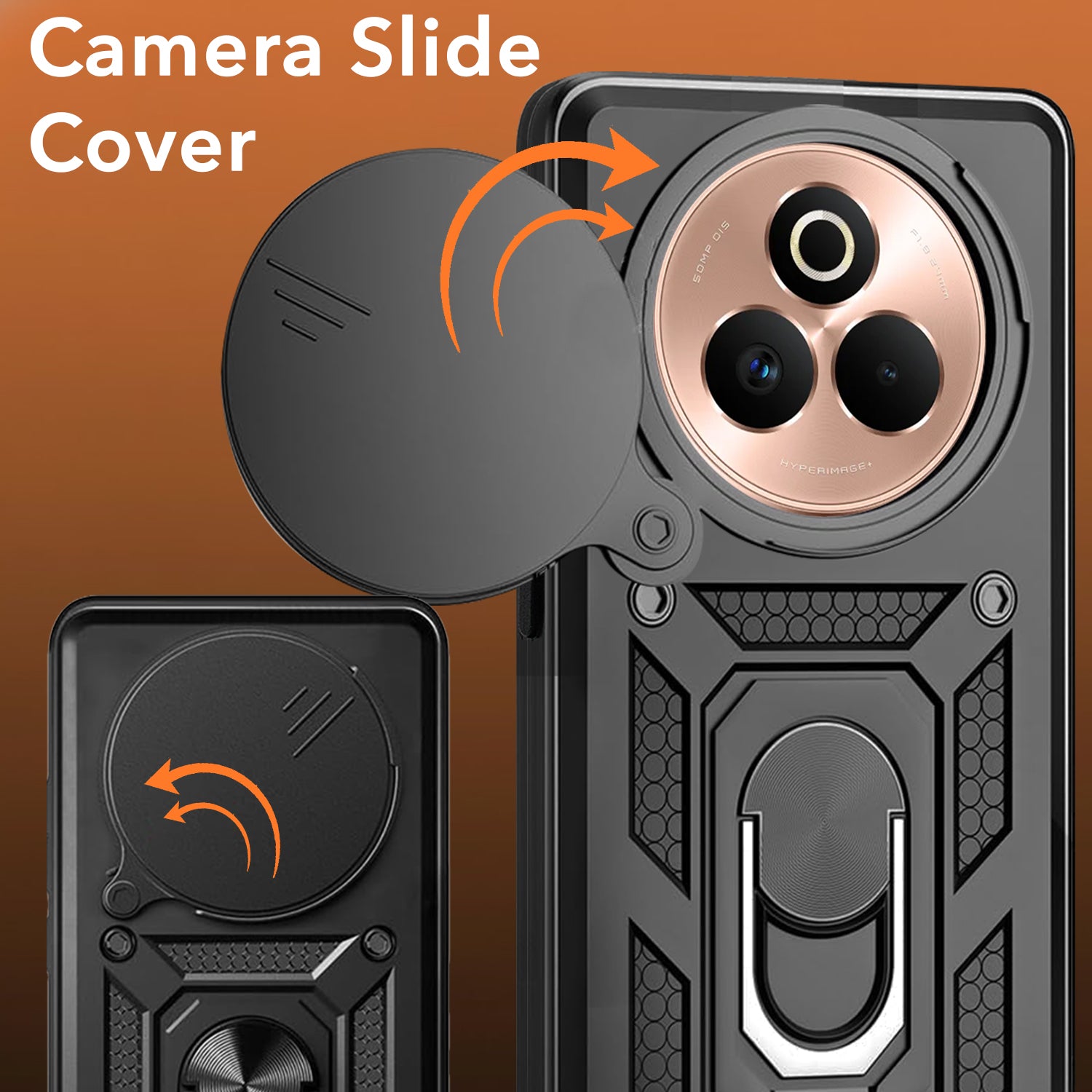 For Realme P3 Pro Back Cover Case (Hybrid Dual Armor Polycarbonate)