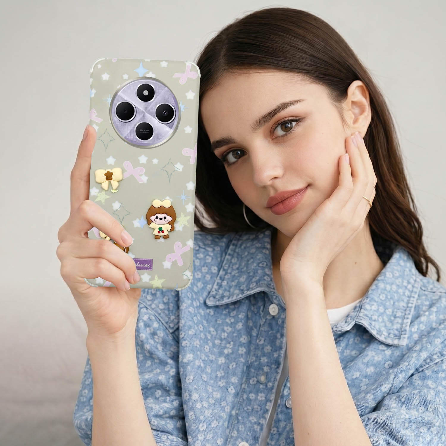 For Redmi A4 5G | Xiaomi Redmi 14C Back Cover Case (3D Cute Cartoons | Hard Back Side Soft | Matte Premium Finish | HD Printing)