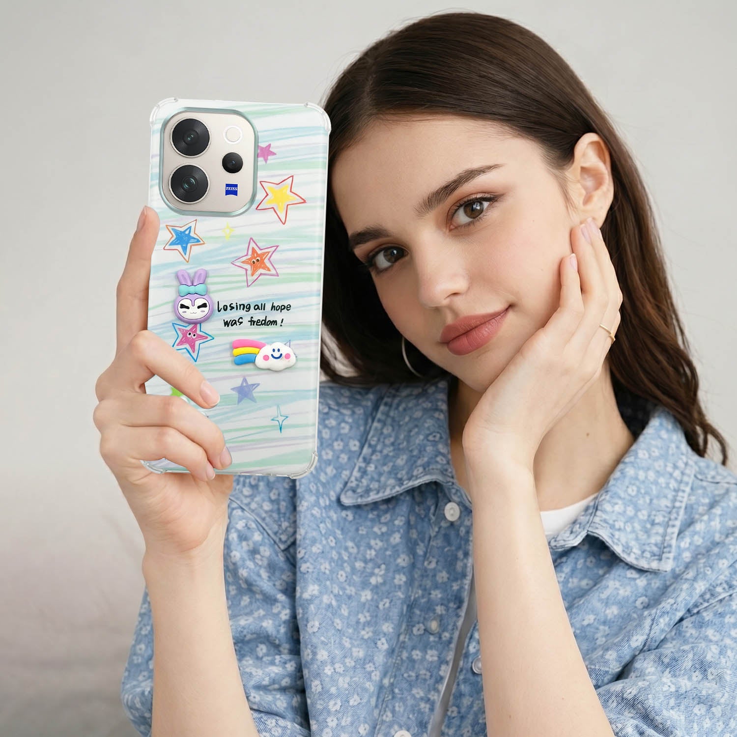 For Vivo V70 | Vivo V70 Elite 5G Back Cover Case (3D Cute Cartoons | Hard Back Side Soft | Matte Premium Finish | HD Printing)